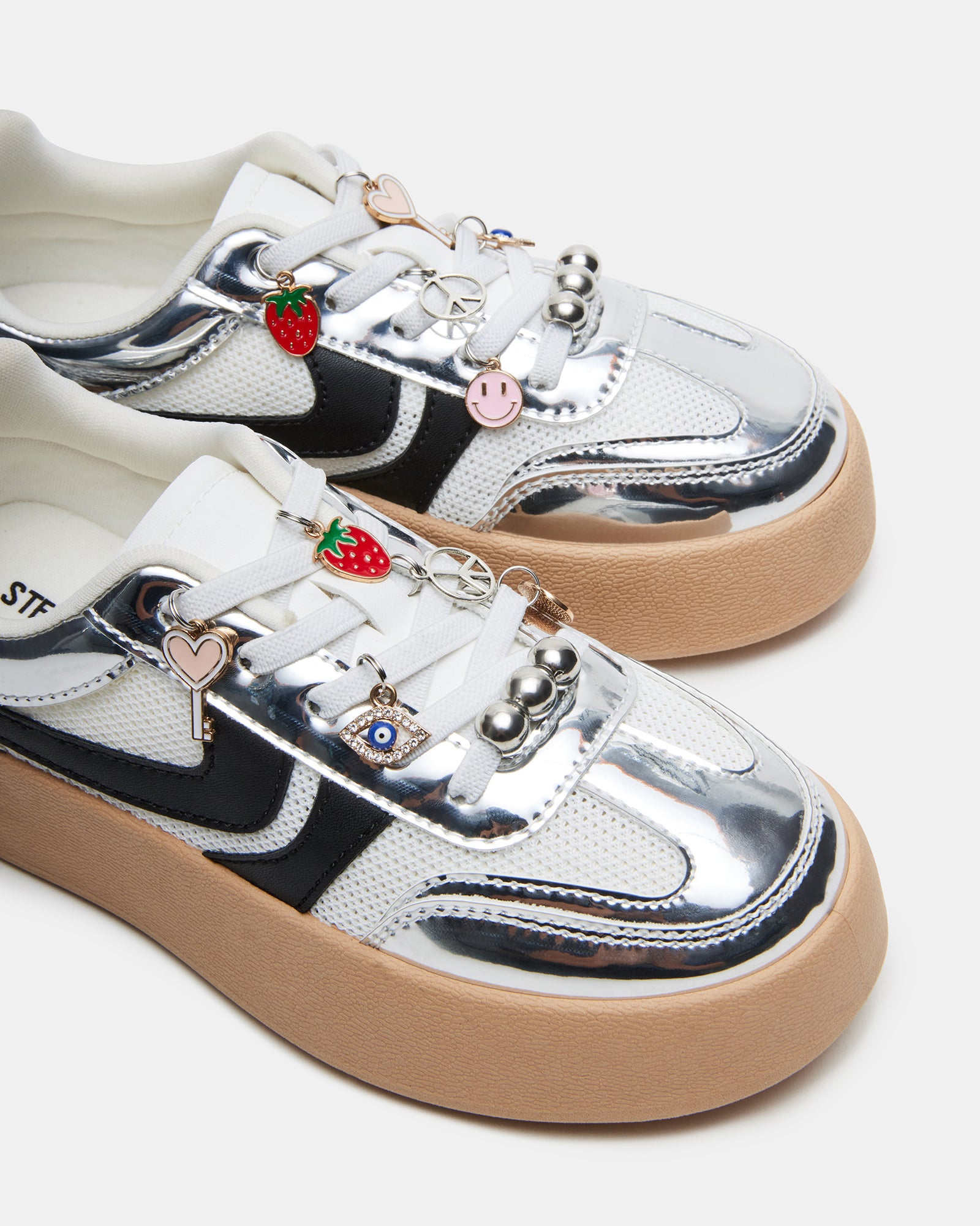 Trendy kids platform shoes showing heel height and design
