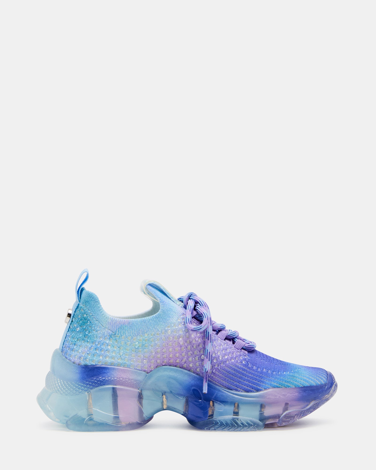 Miss Blue kids sneakers side view, showcasing multi-color textile upper.