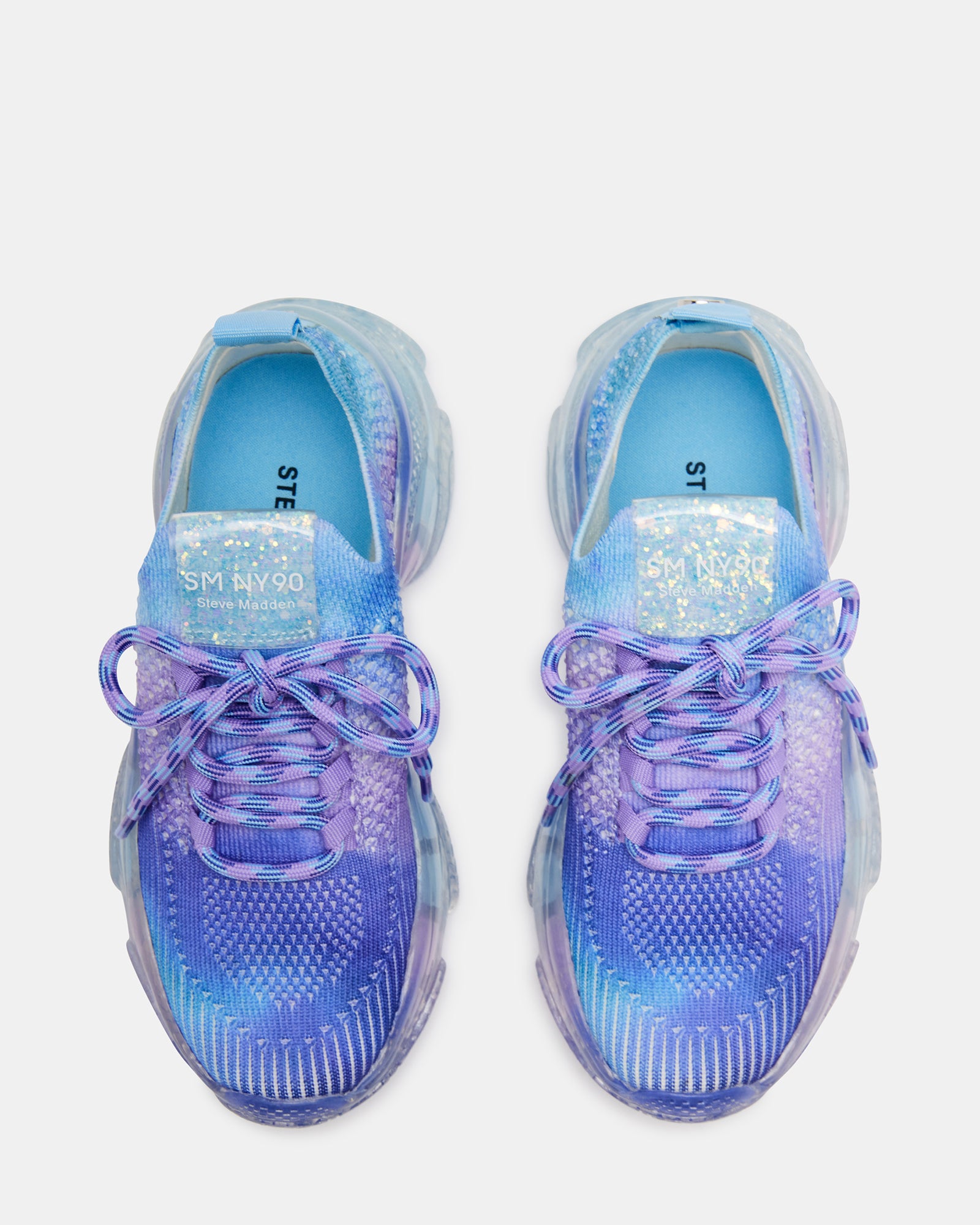 Miss Blue kids sneakers side view, showcasing multi-color textile upper.