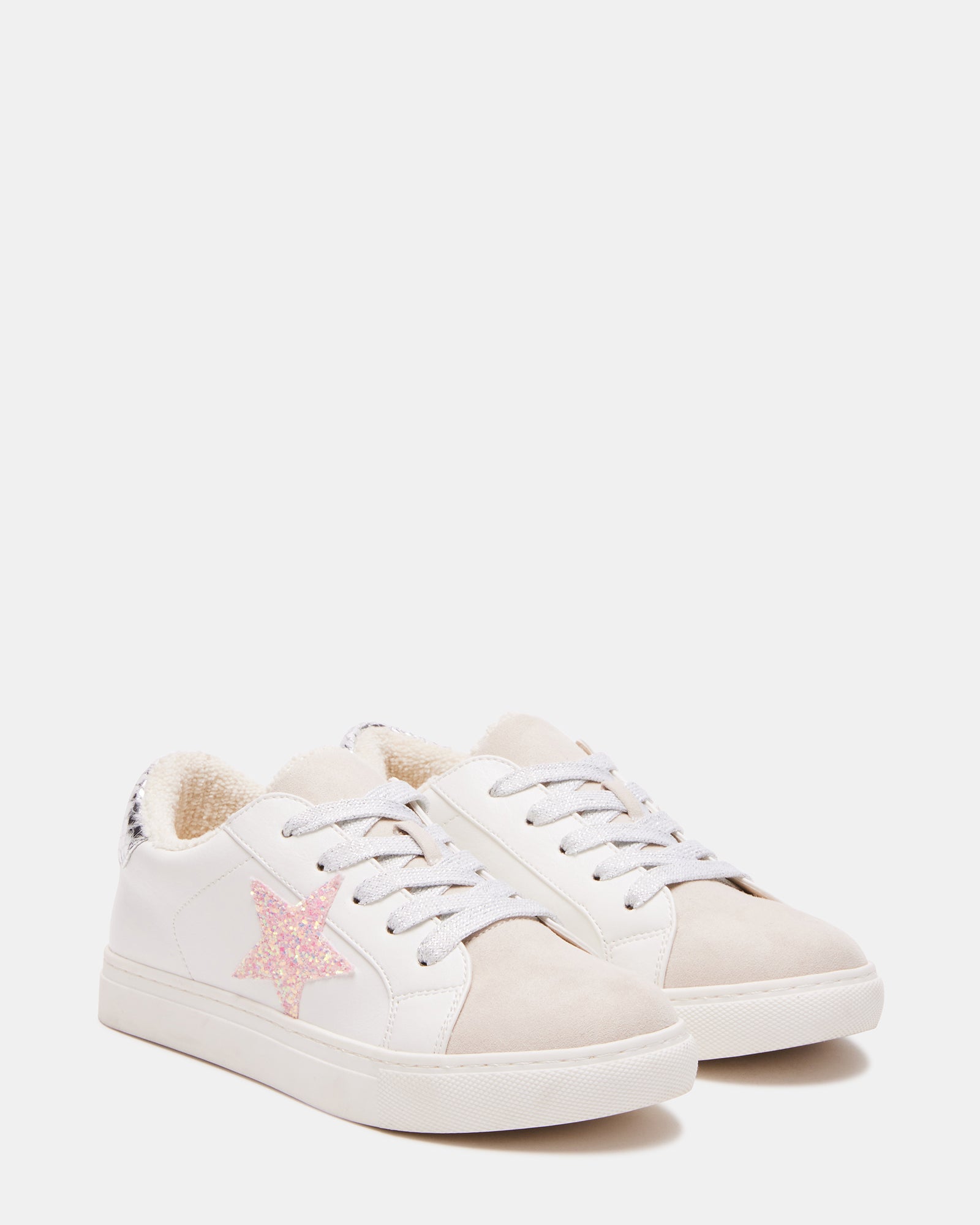 Close-up of the lace-up closure and ankle pull tab