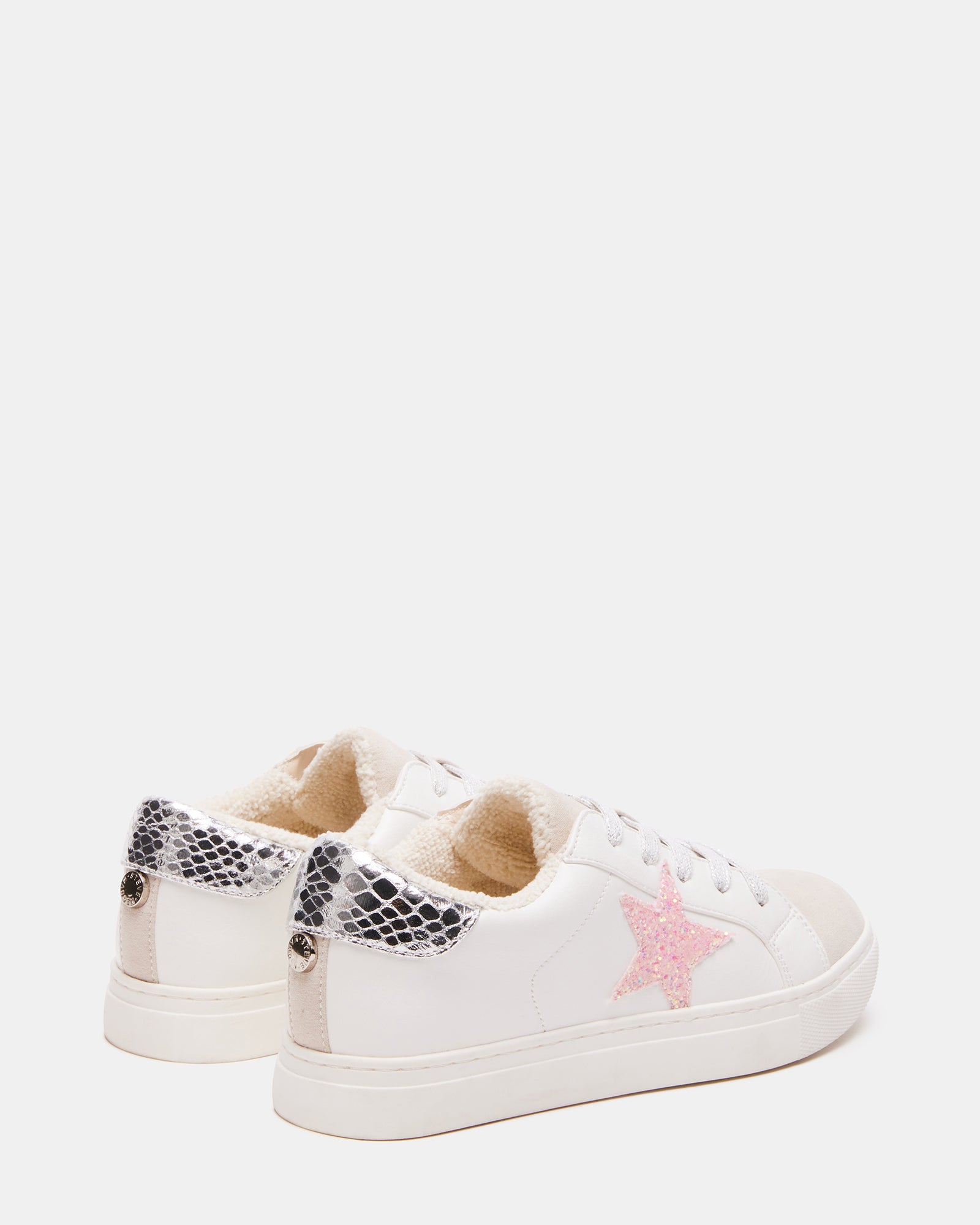 Close-up of the lace-up closure and ankle pull tab