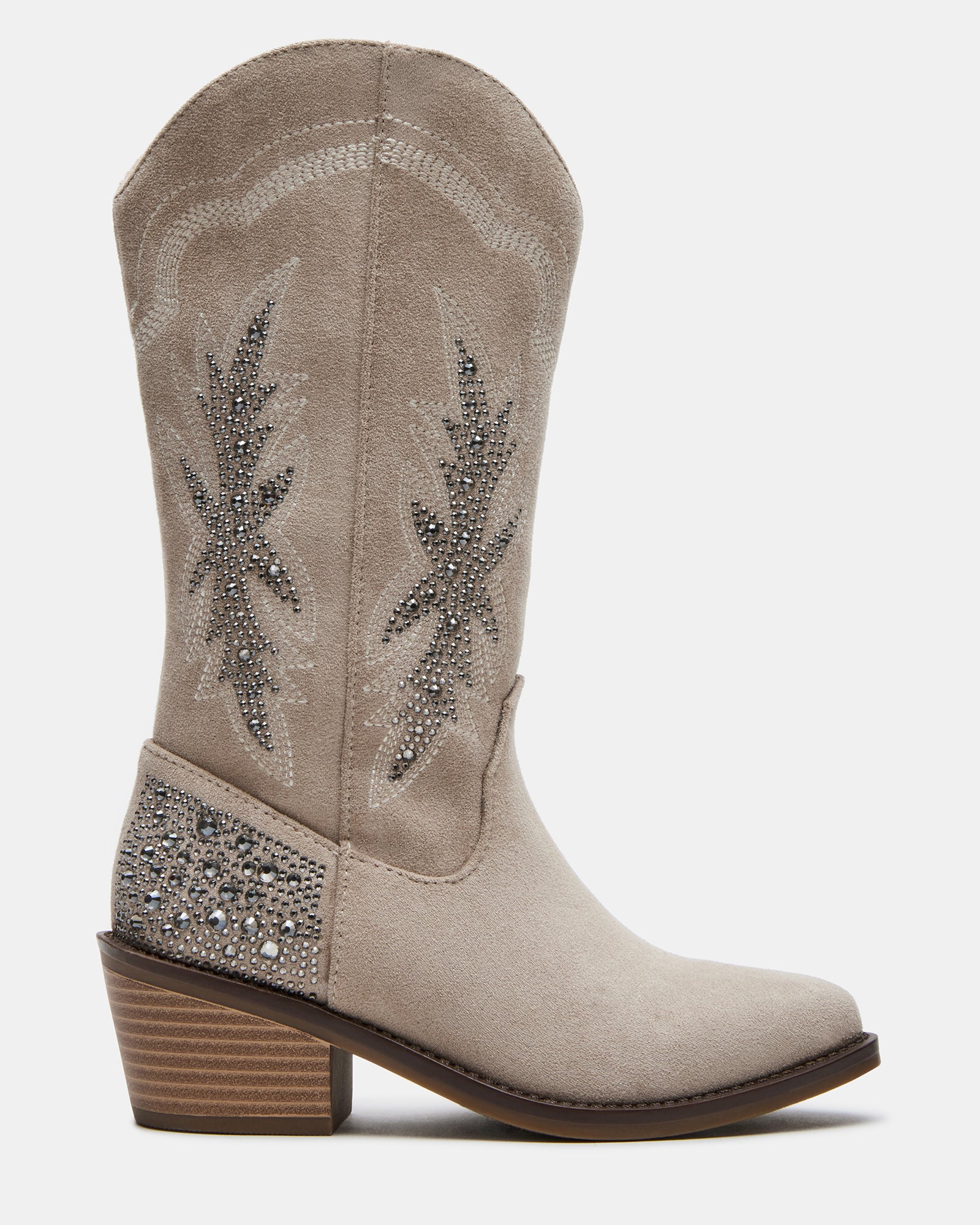 Kids' YeeHah Western boots with rhinestones on a young girl’s feet
