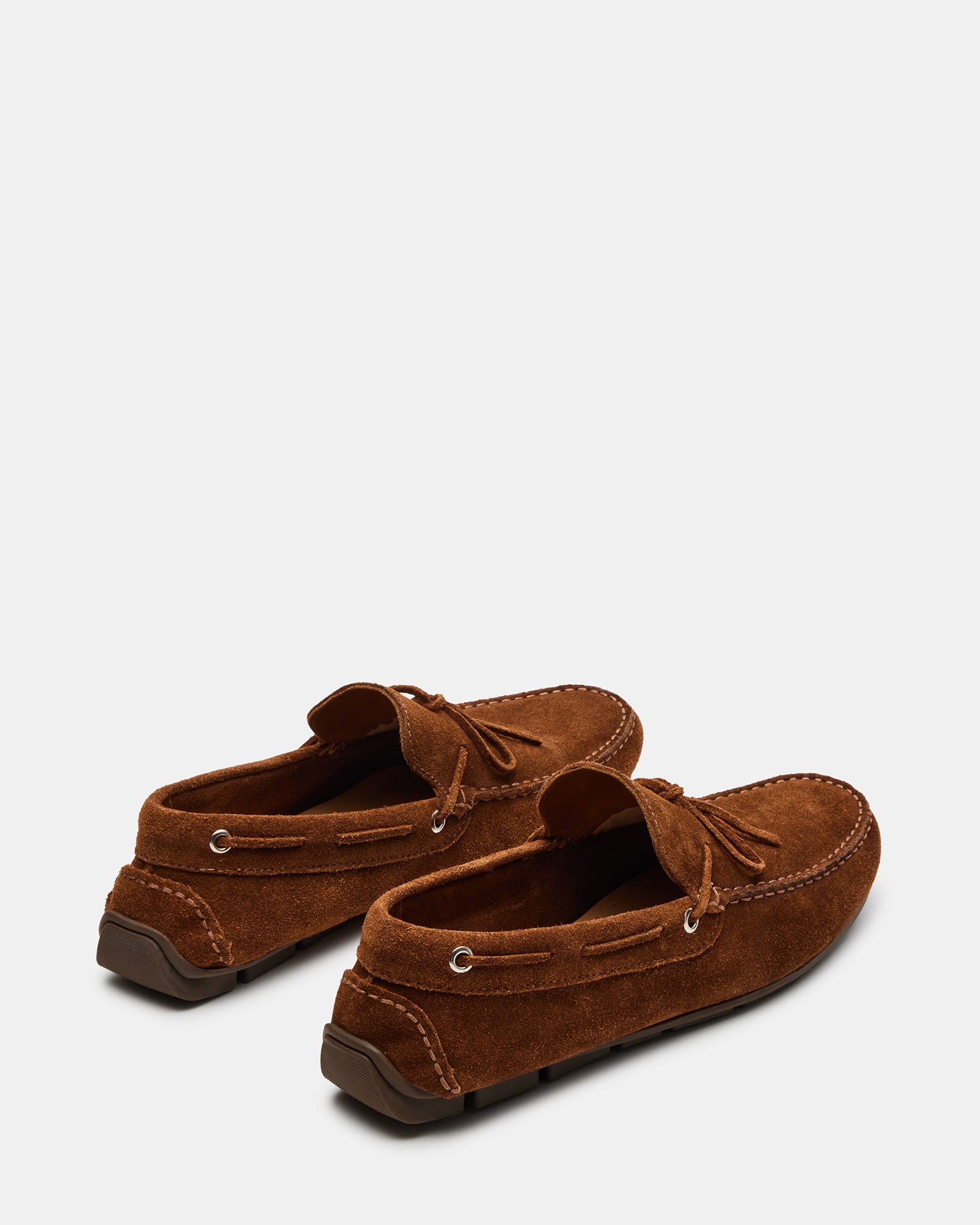 Side view of mens suede loafers, perfect for casual wear.