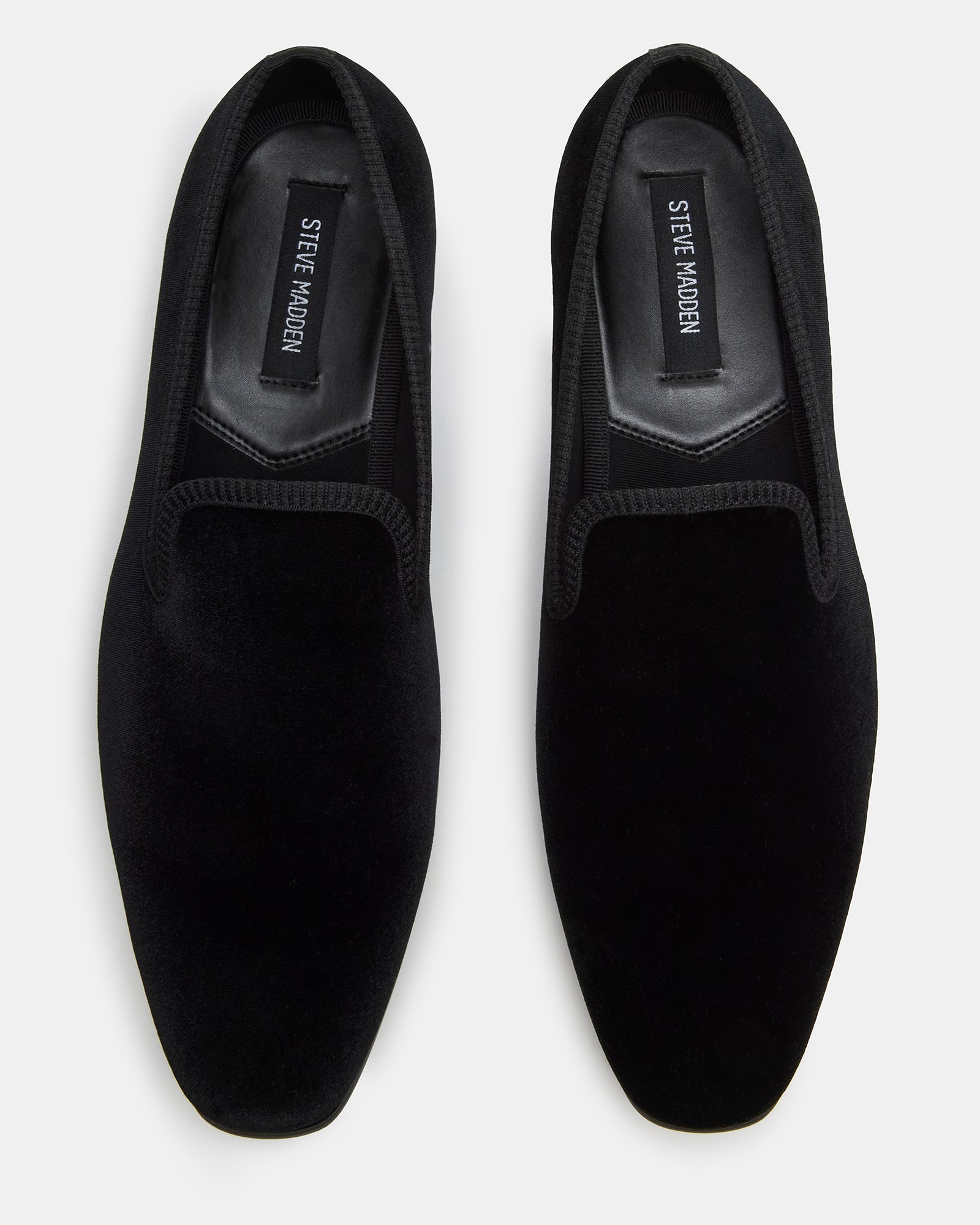 Close-up of Bannoch loafers, featuring soft velvet texture.
