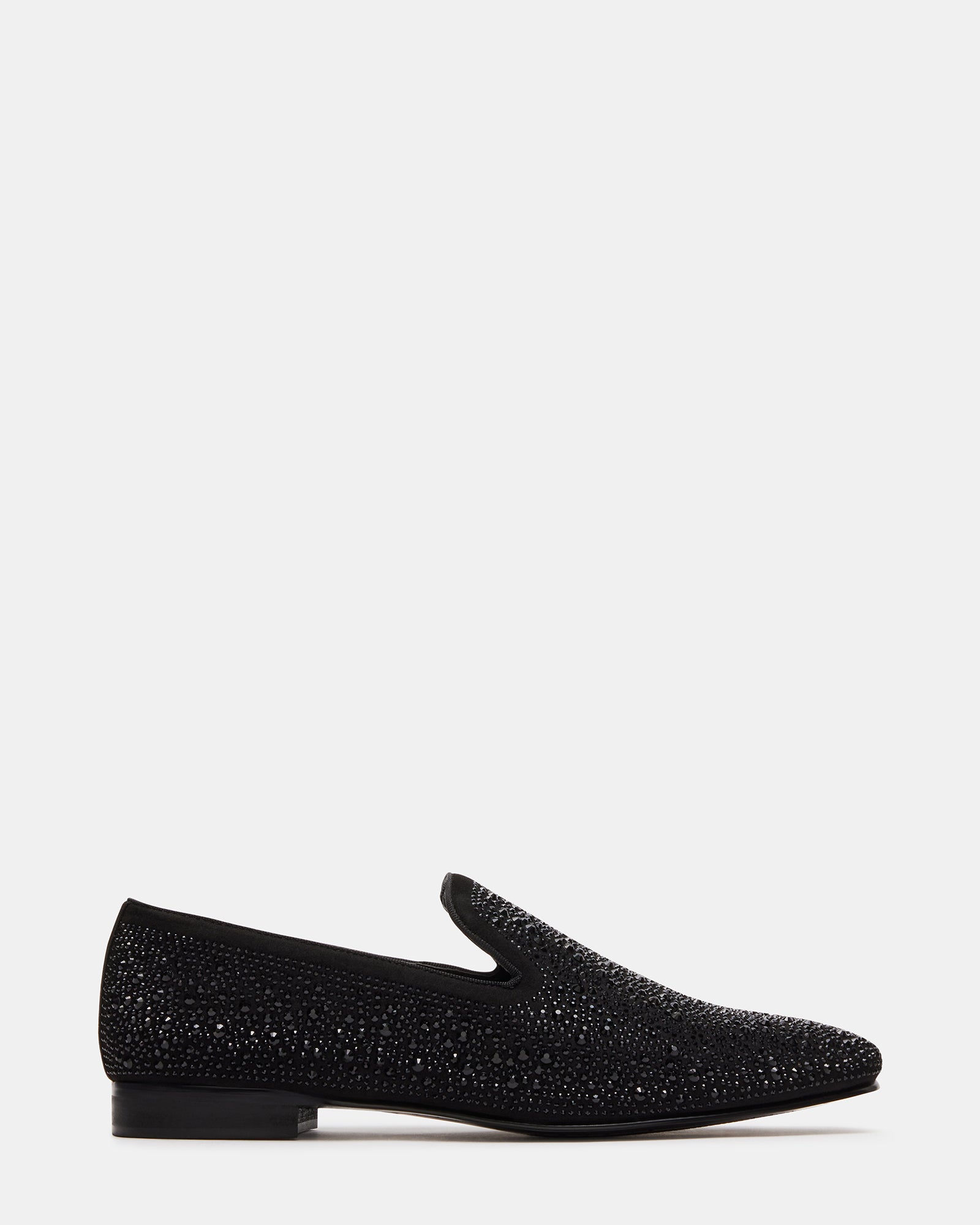 Close-up of CASHH rhinestone loafers showing sparkling detail