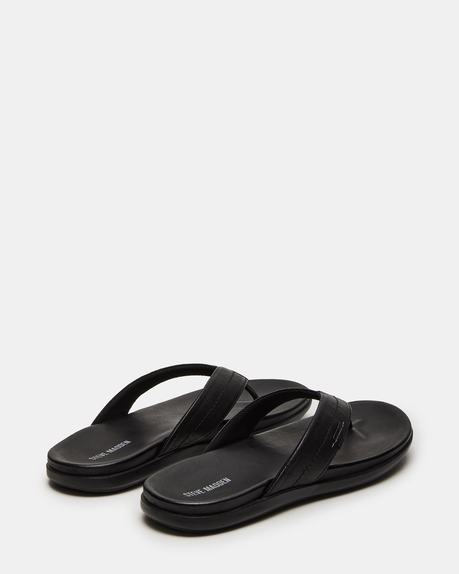 Close-up of the luxurious tumbled leather of the Emmett sandals.