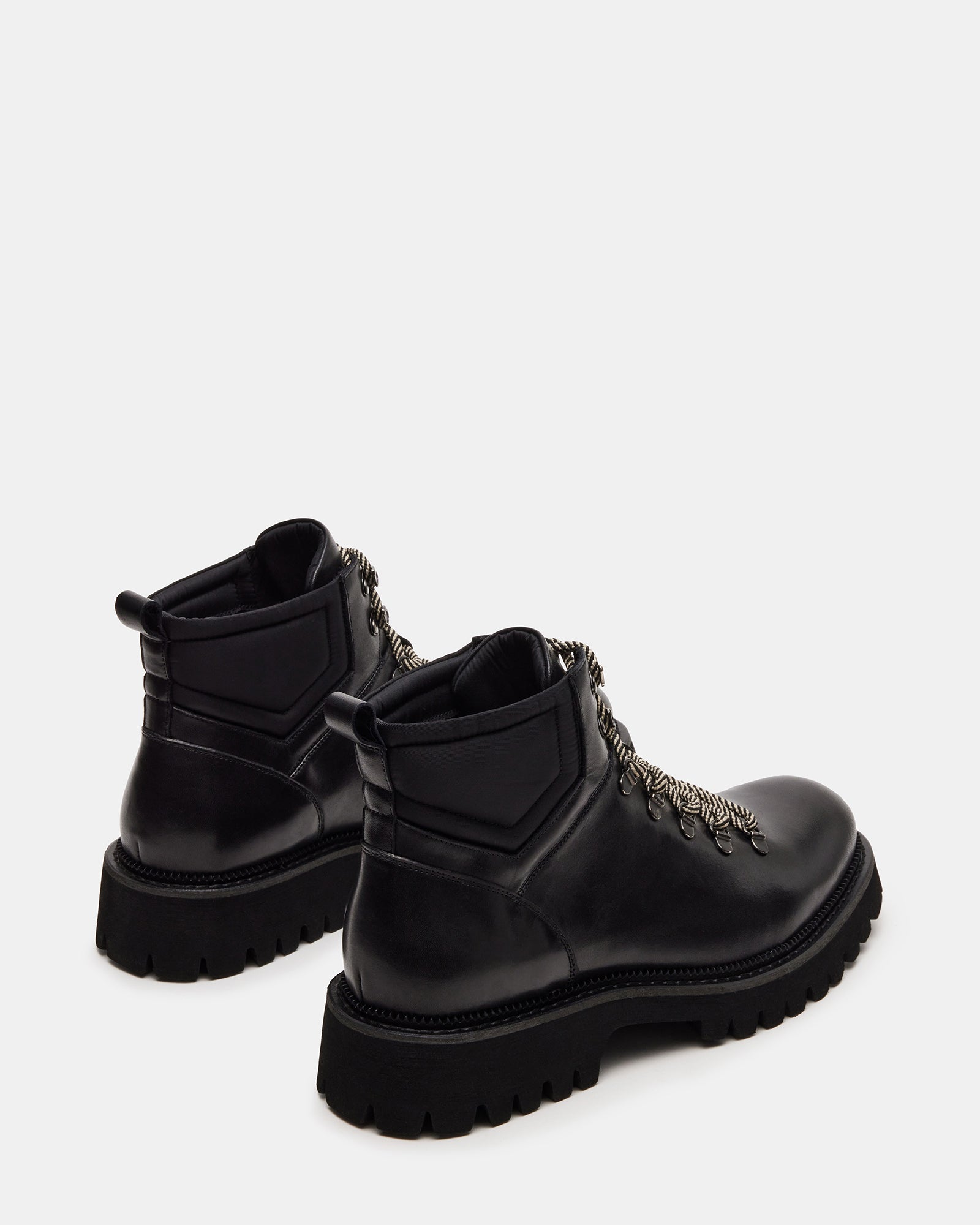 Front angle showcasing the boots rugged lug sole design