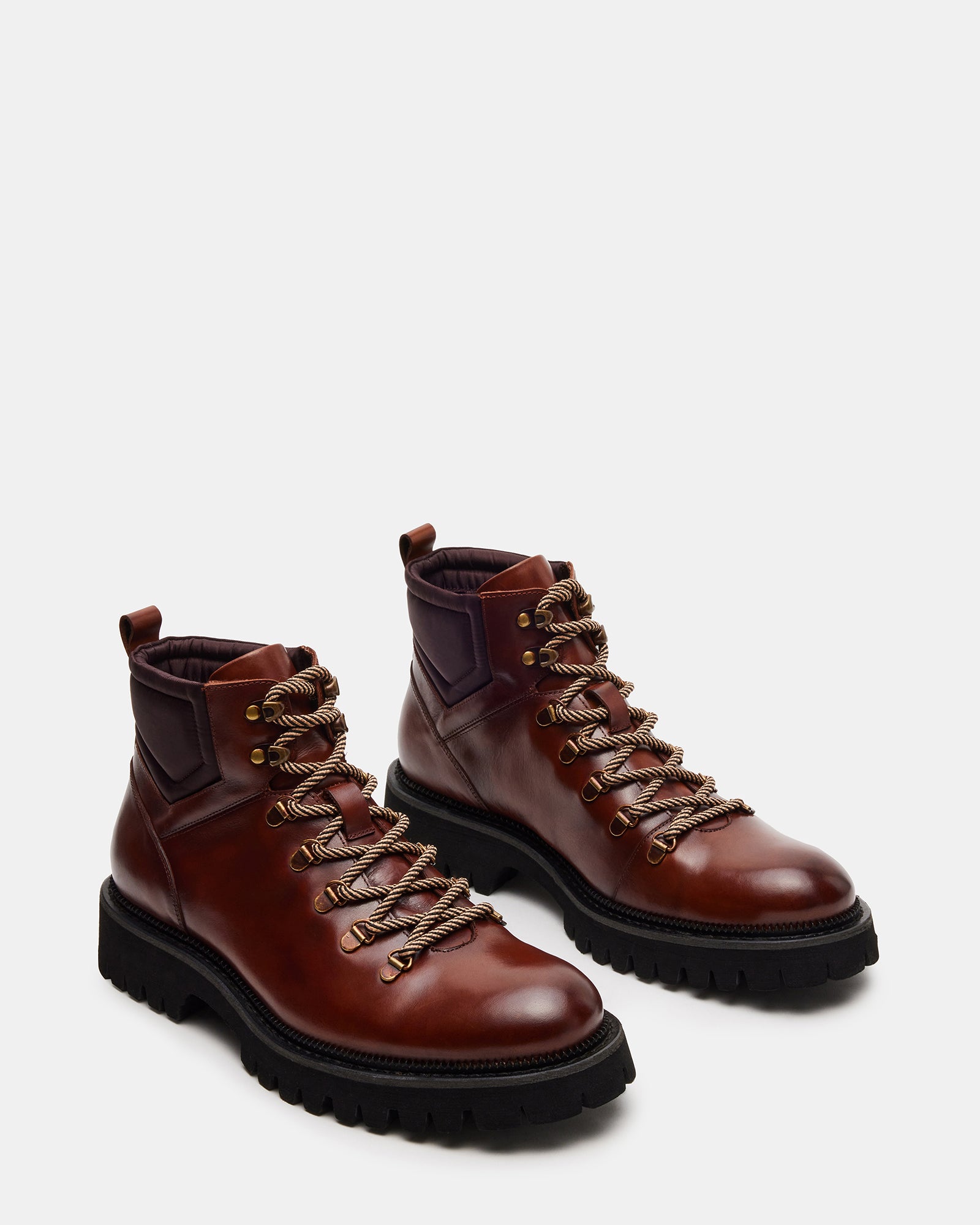Close-up of boot stitching and premium leather material for durability