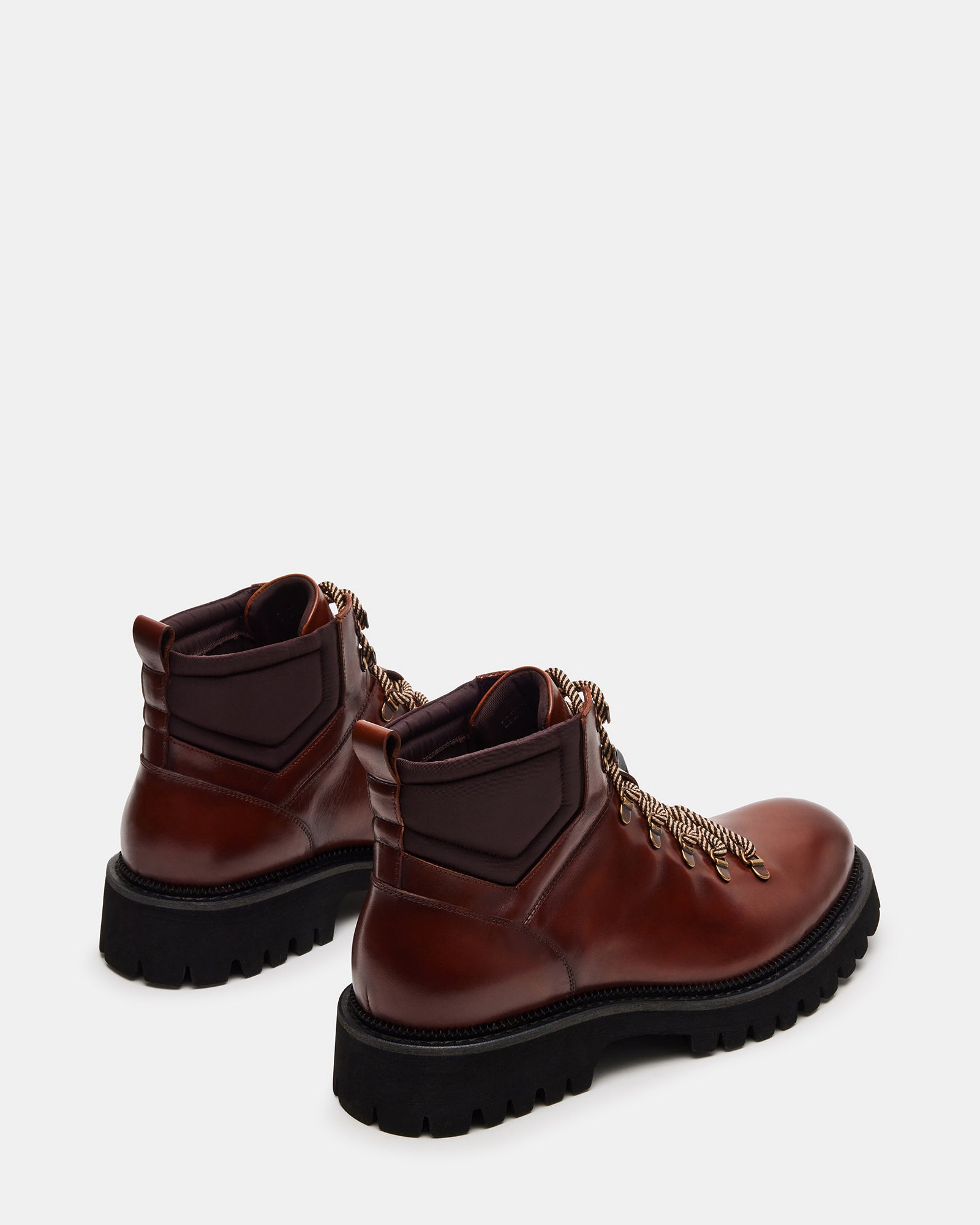 Close-up of boot stitching and premium leather material for durability