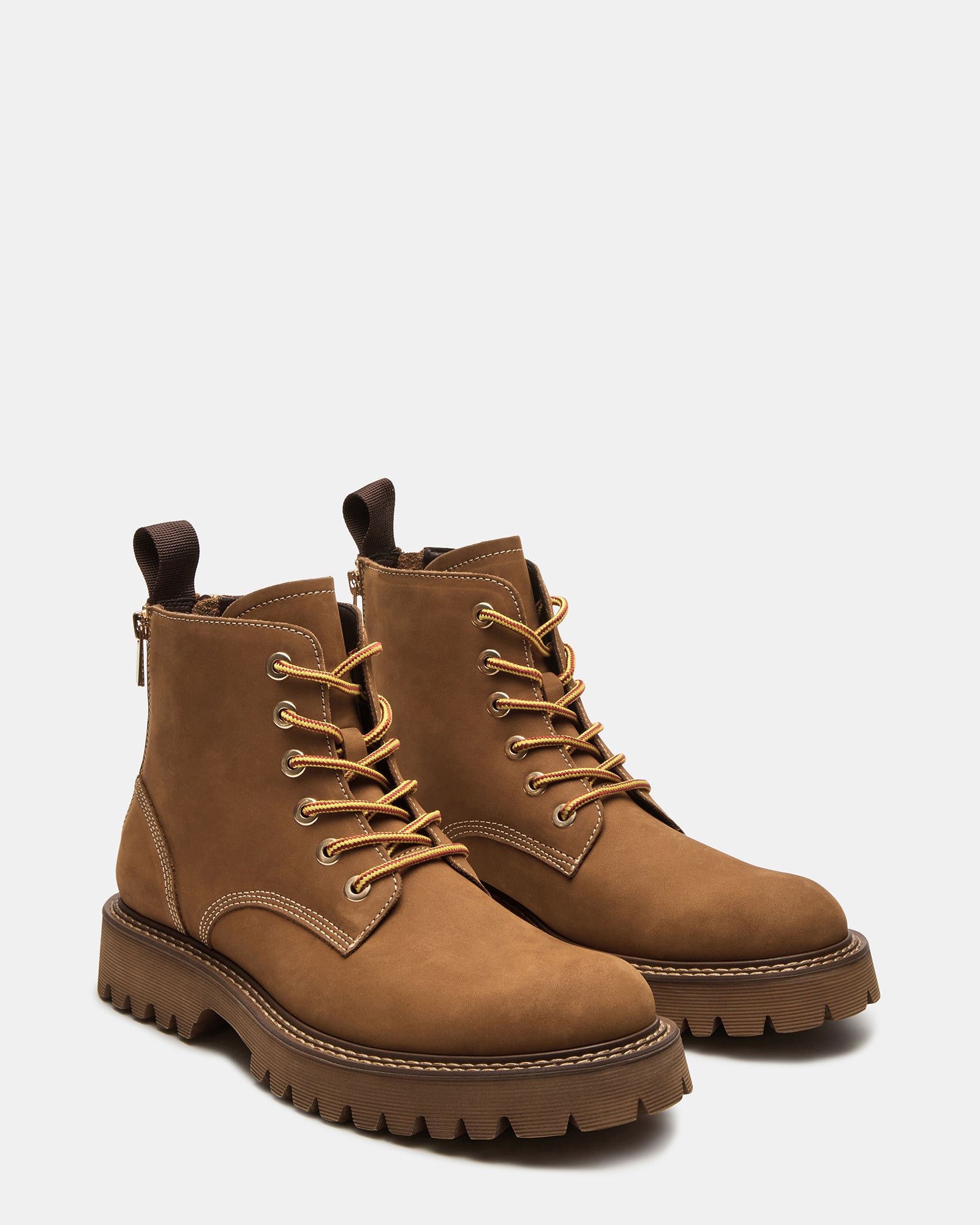 Side view of Fintan Nubuck Boots highlighting the durable lug sole.