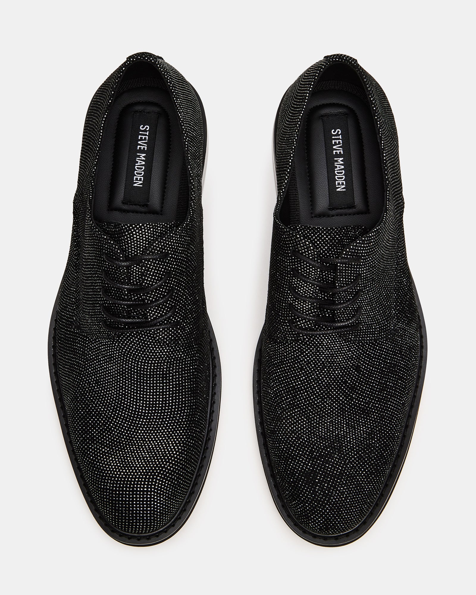 Hadar black dress shoes styled with navy suit for formal events