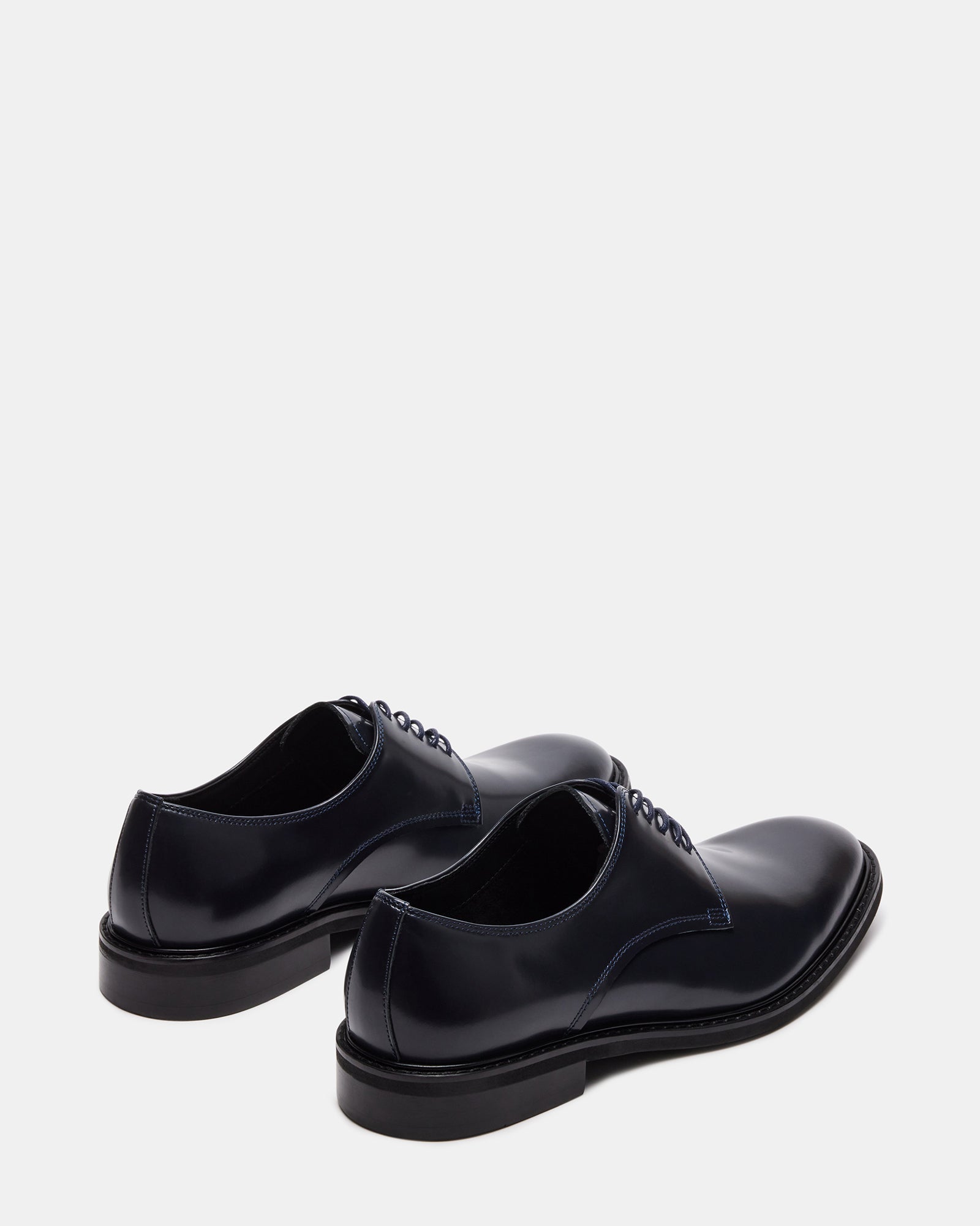Close-up of premium box leather texture on dress shoes