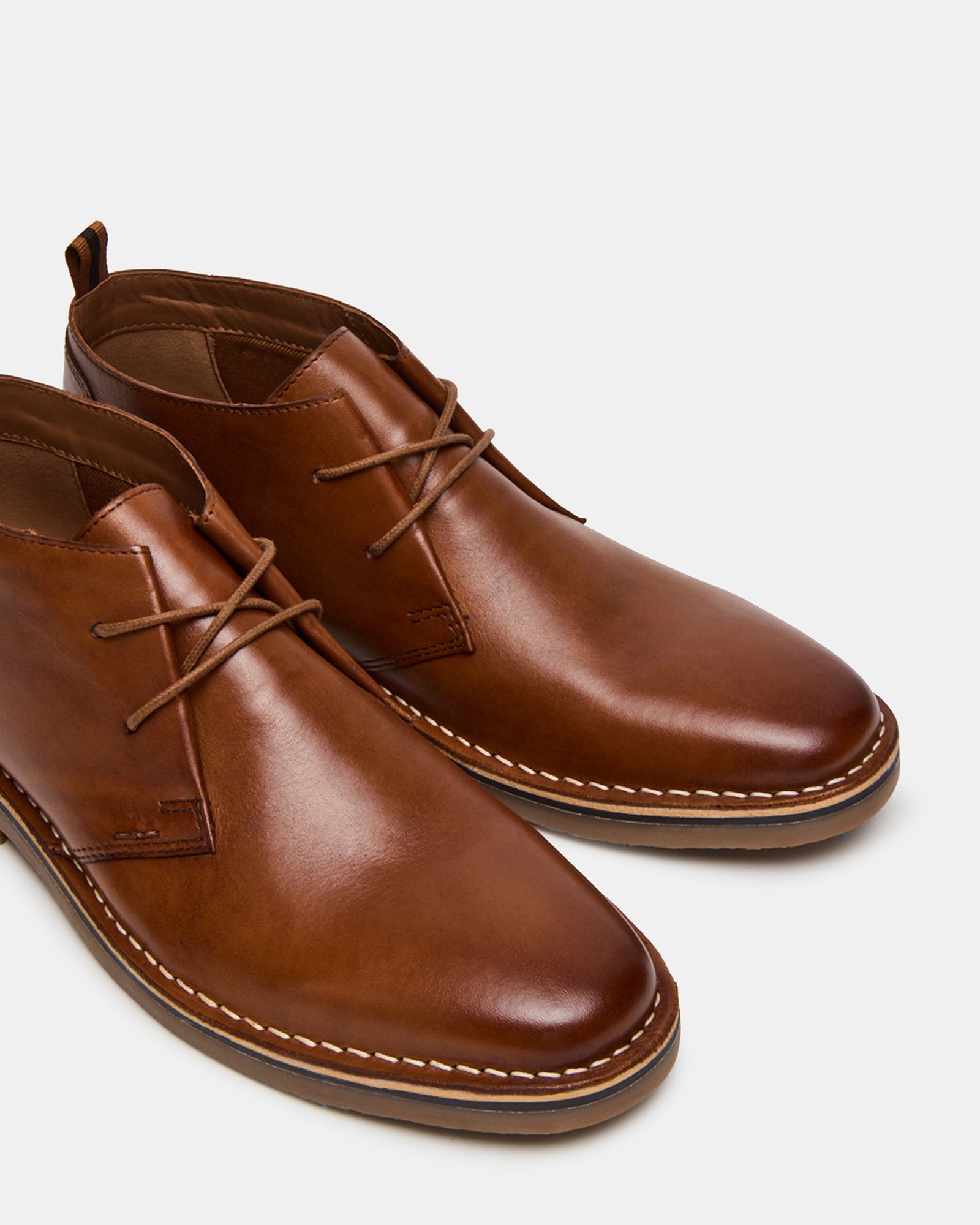 Harros mens tan leather Chelsea boots side profile