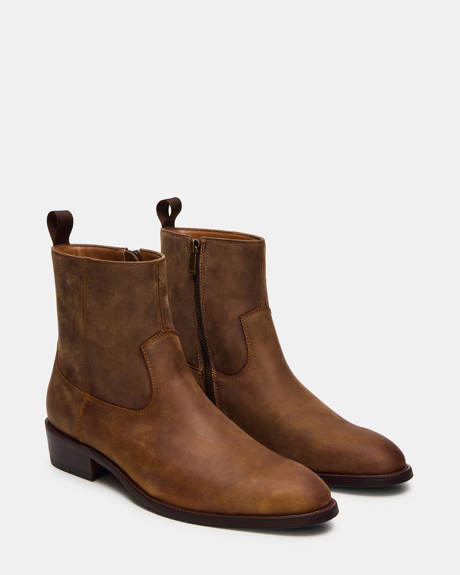 Close-up of the premium leather texture and stitching details