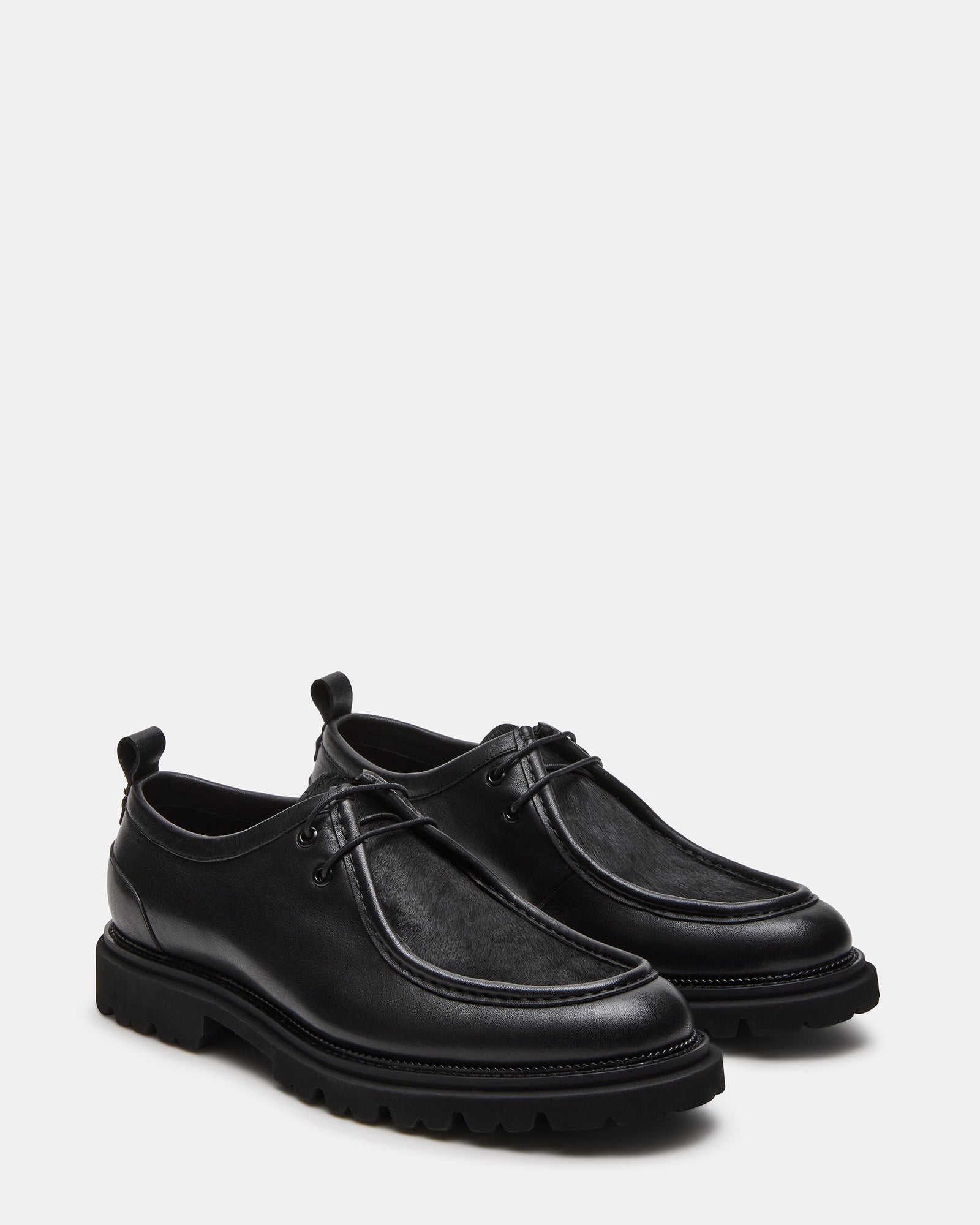 Close-up of lace-up oxford shoes dress style suitable for weddings or corporate settings