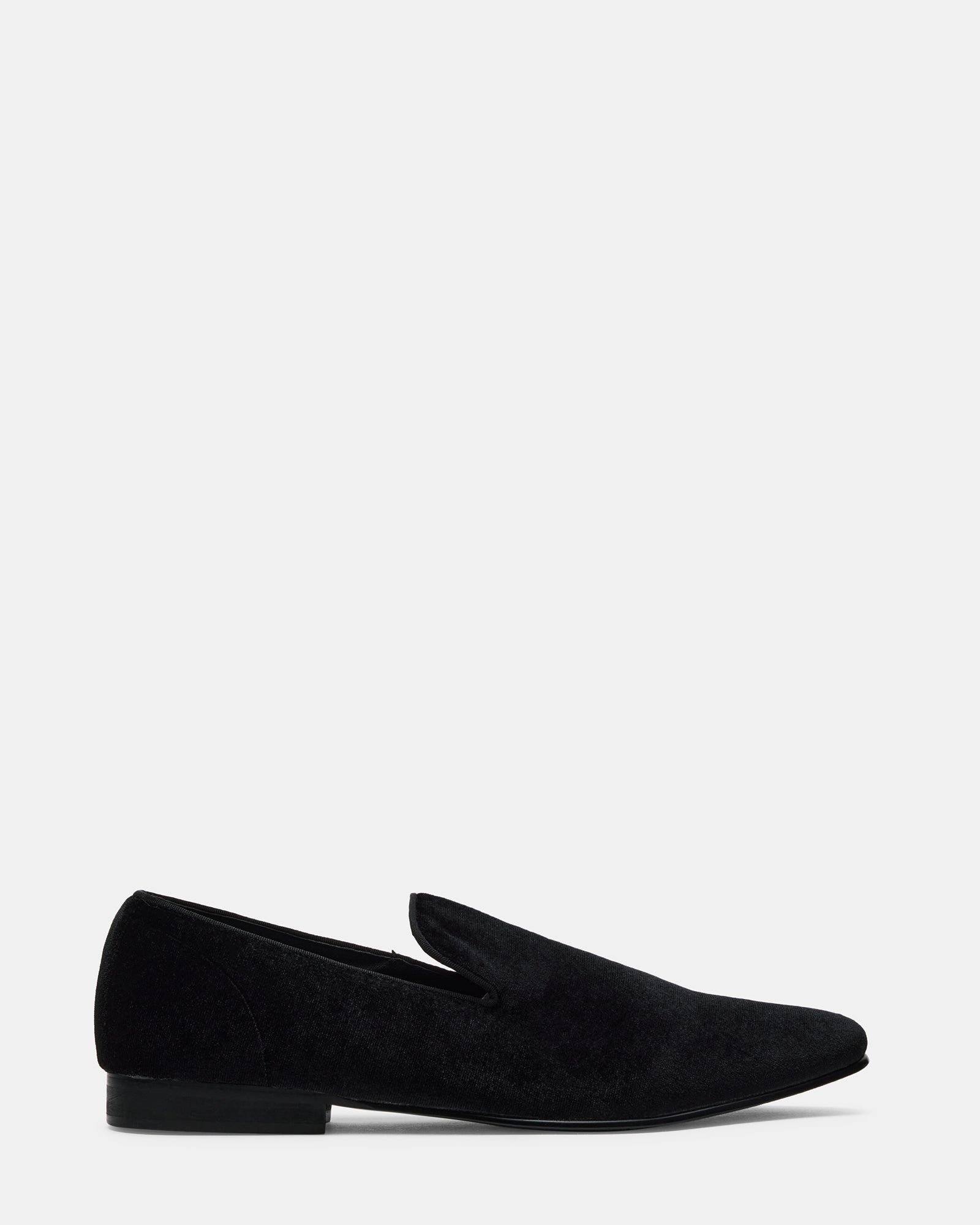 Side view of LAIGHT velvet loafers highlighting the sleek design and velvet material