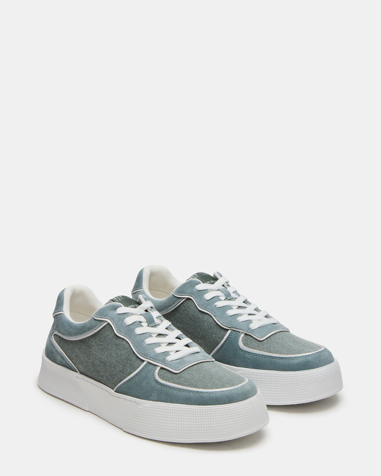 Side view of the Mars Green Multi sneakers, highlighting their low-top style.
