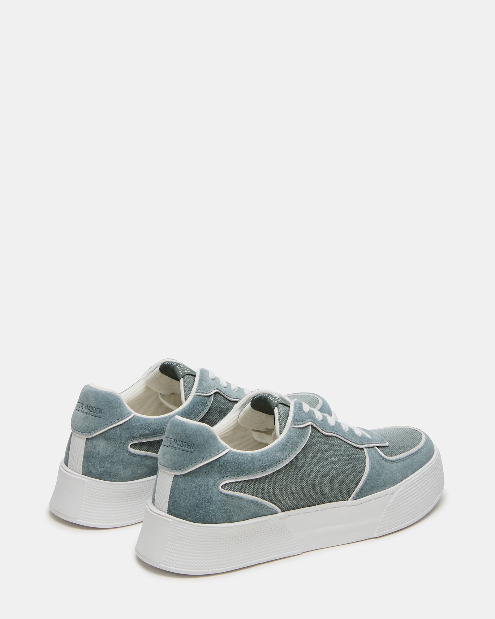 Side view of the Mars Green Multi sneakers, highlighting their low-top style.