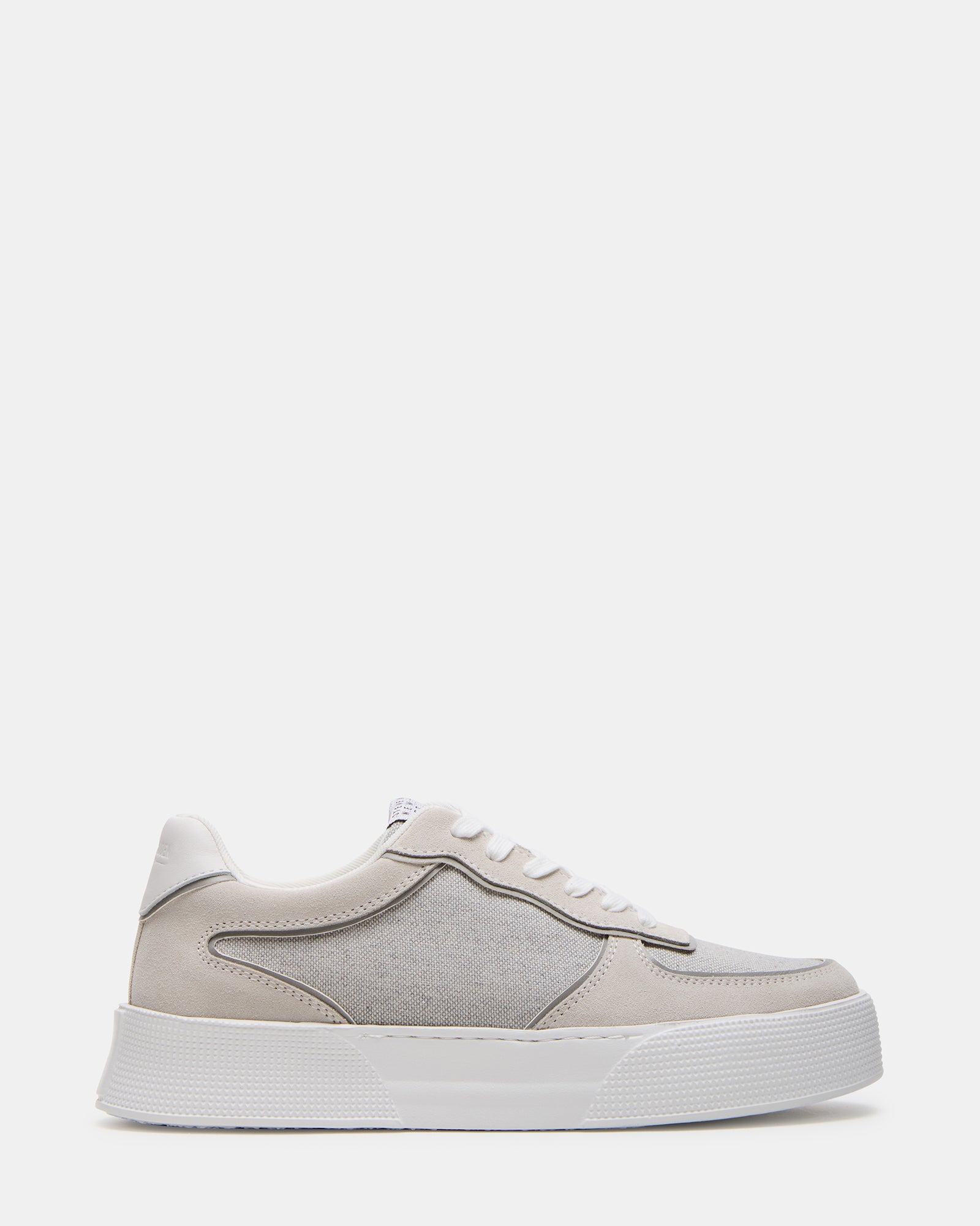 Side view of Mars Grey Multi sneakers showcasing the lace-up design.