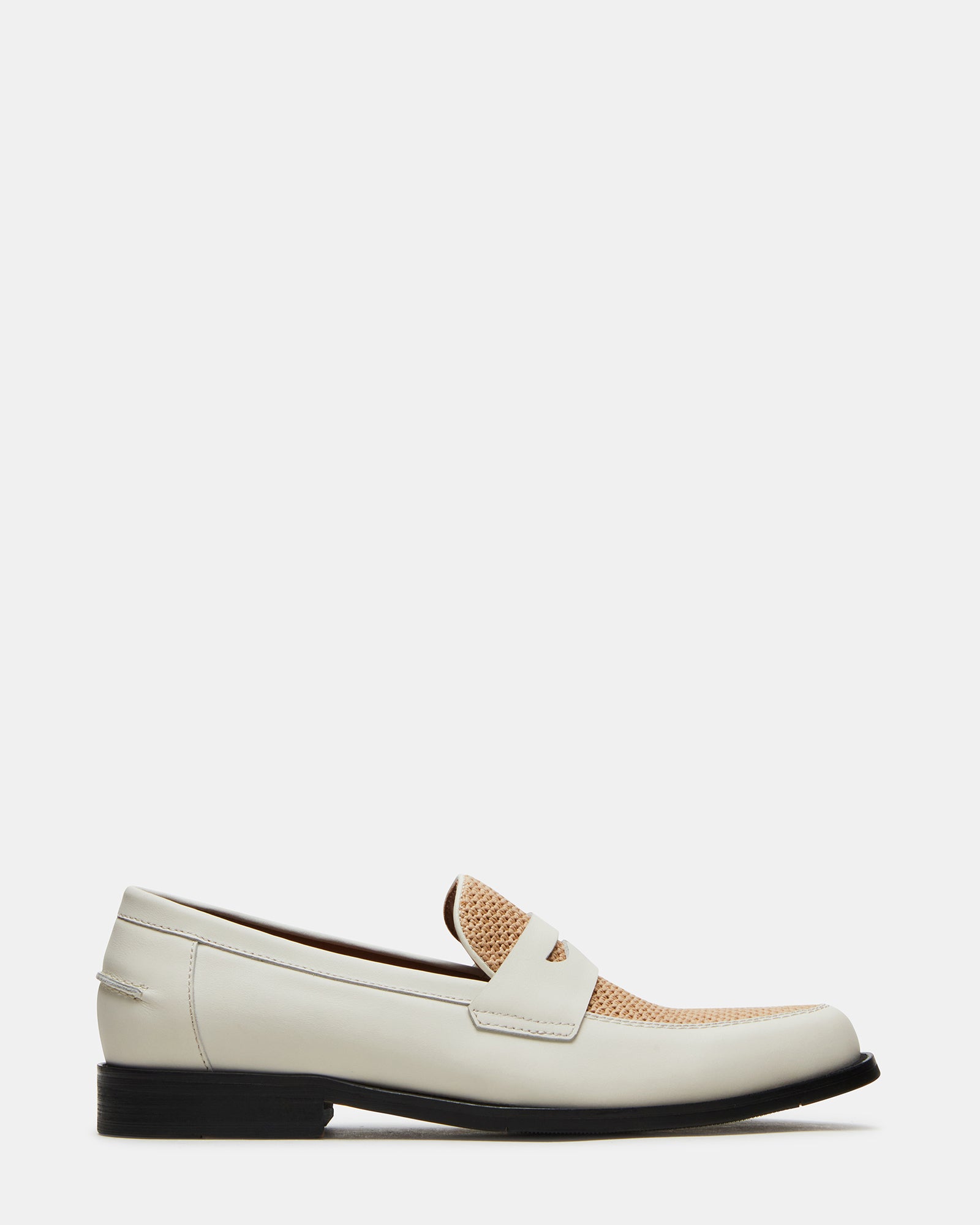 Natan Bone Multi men's leather loafers with slip-on design and polished finish