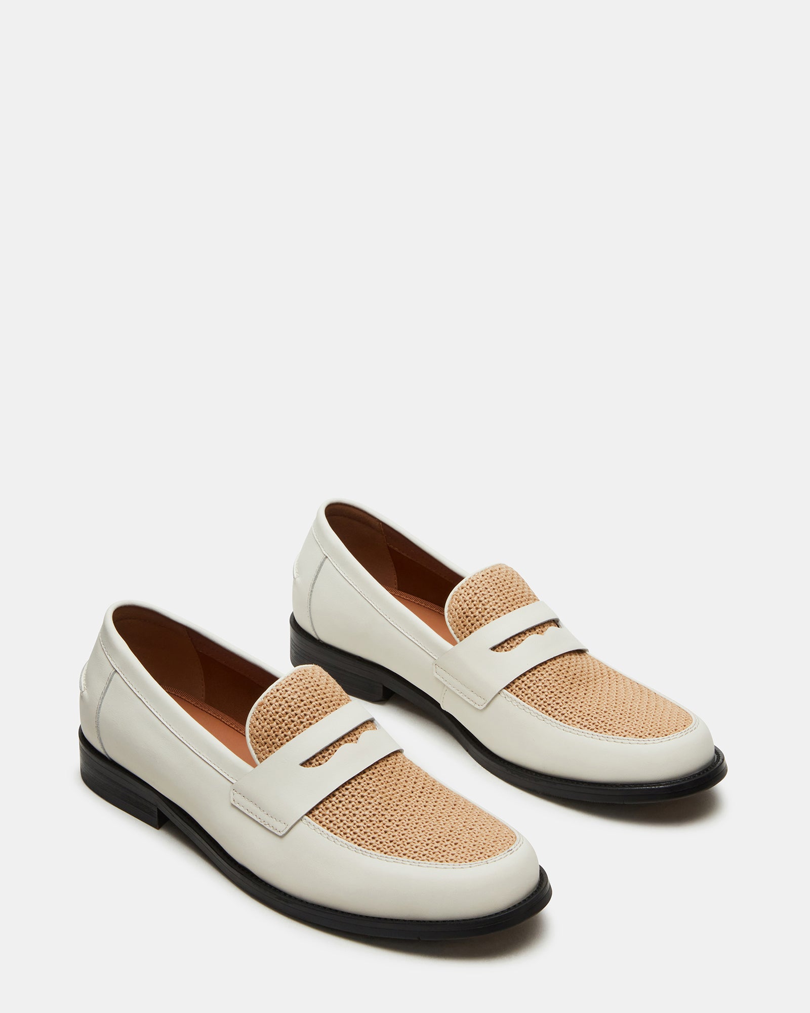 Side view of mens dress loafers with 1-inch heel for formal events