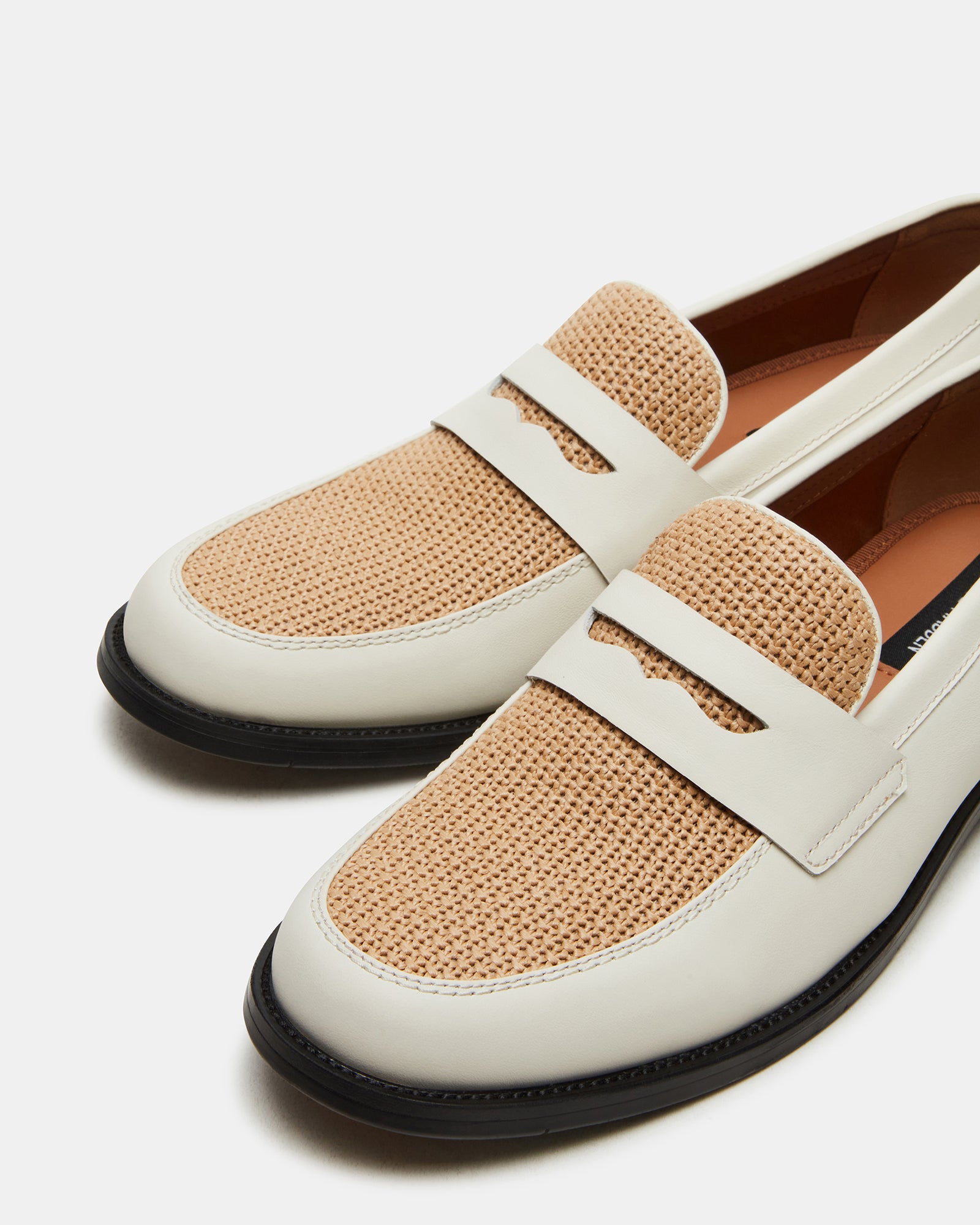 Leather loafers with rubber sole, perfect for stylish office attire