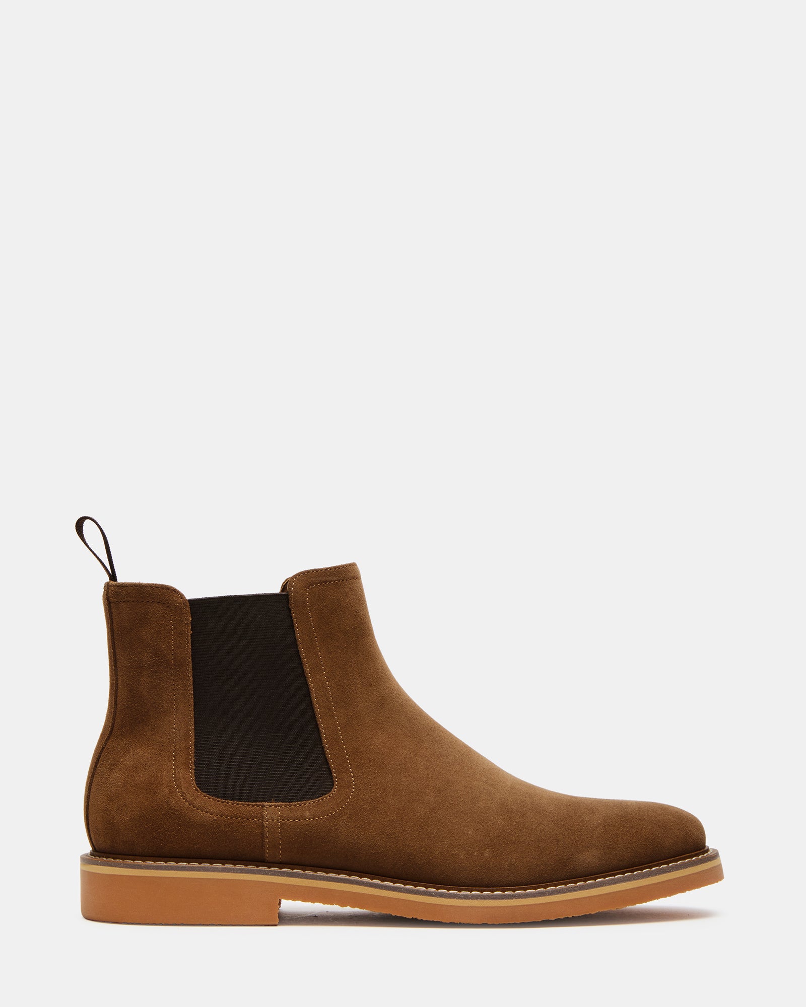 Side view of Pauline Brown Suede Chelsea Boots for Women.