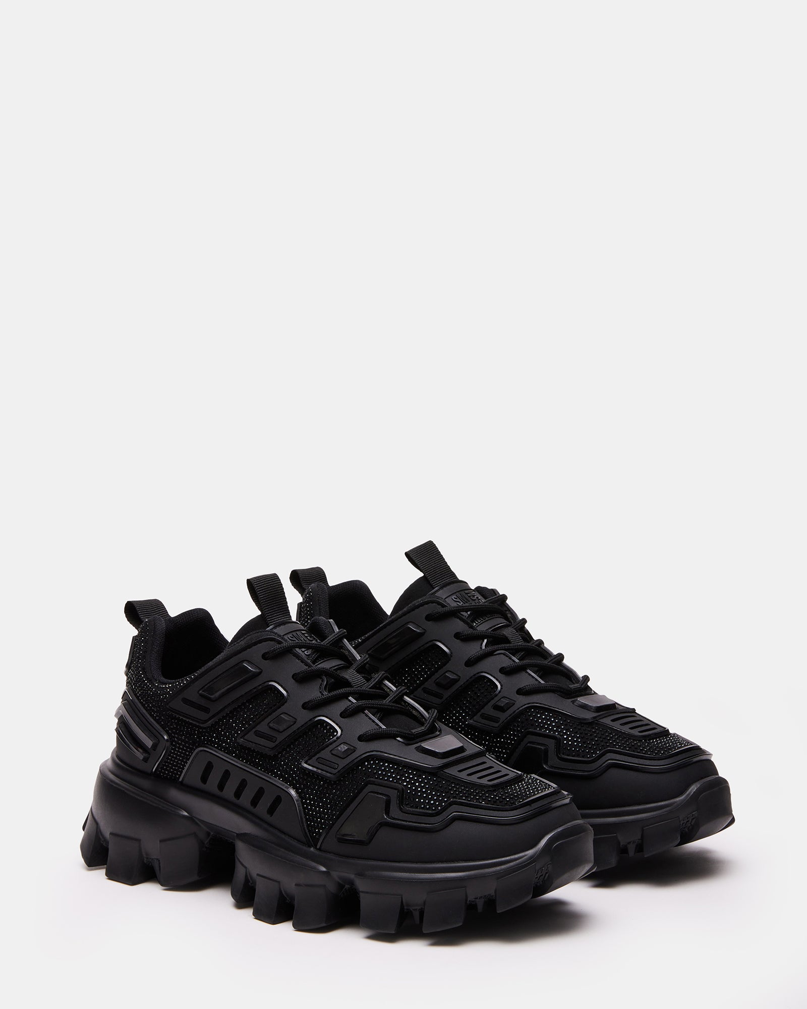 Side profile highlighting platform height and textured accents
