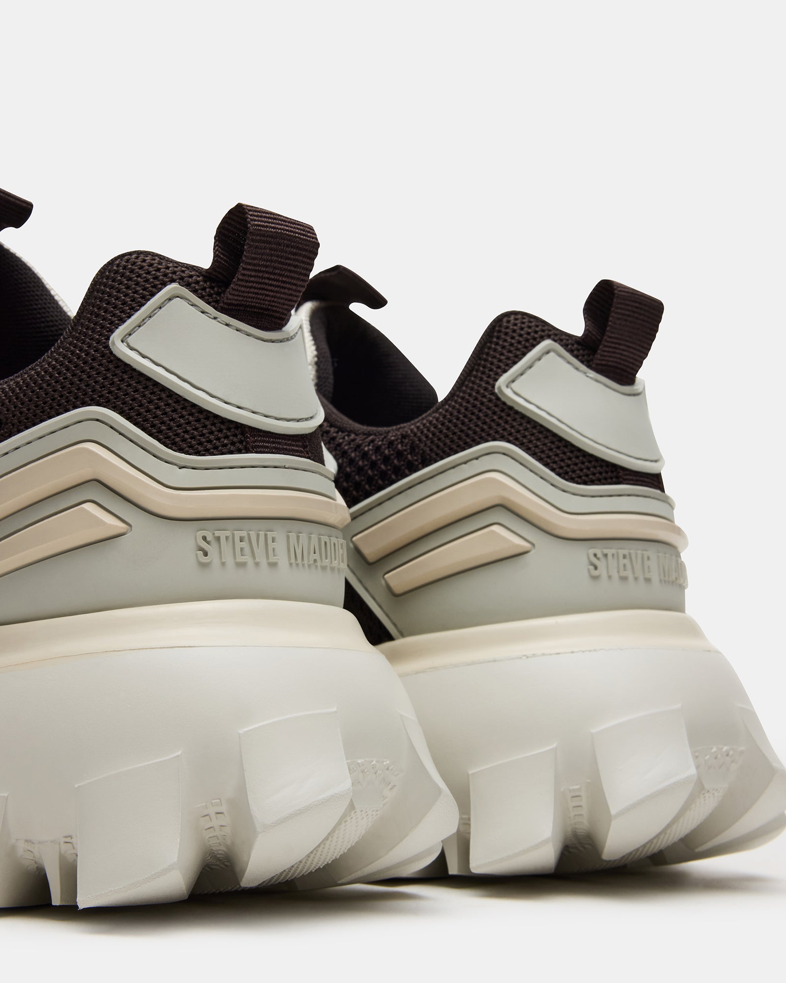 Worn pair of Ponce Multi platform sneakers styled with casual outfits