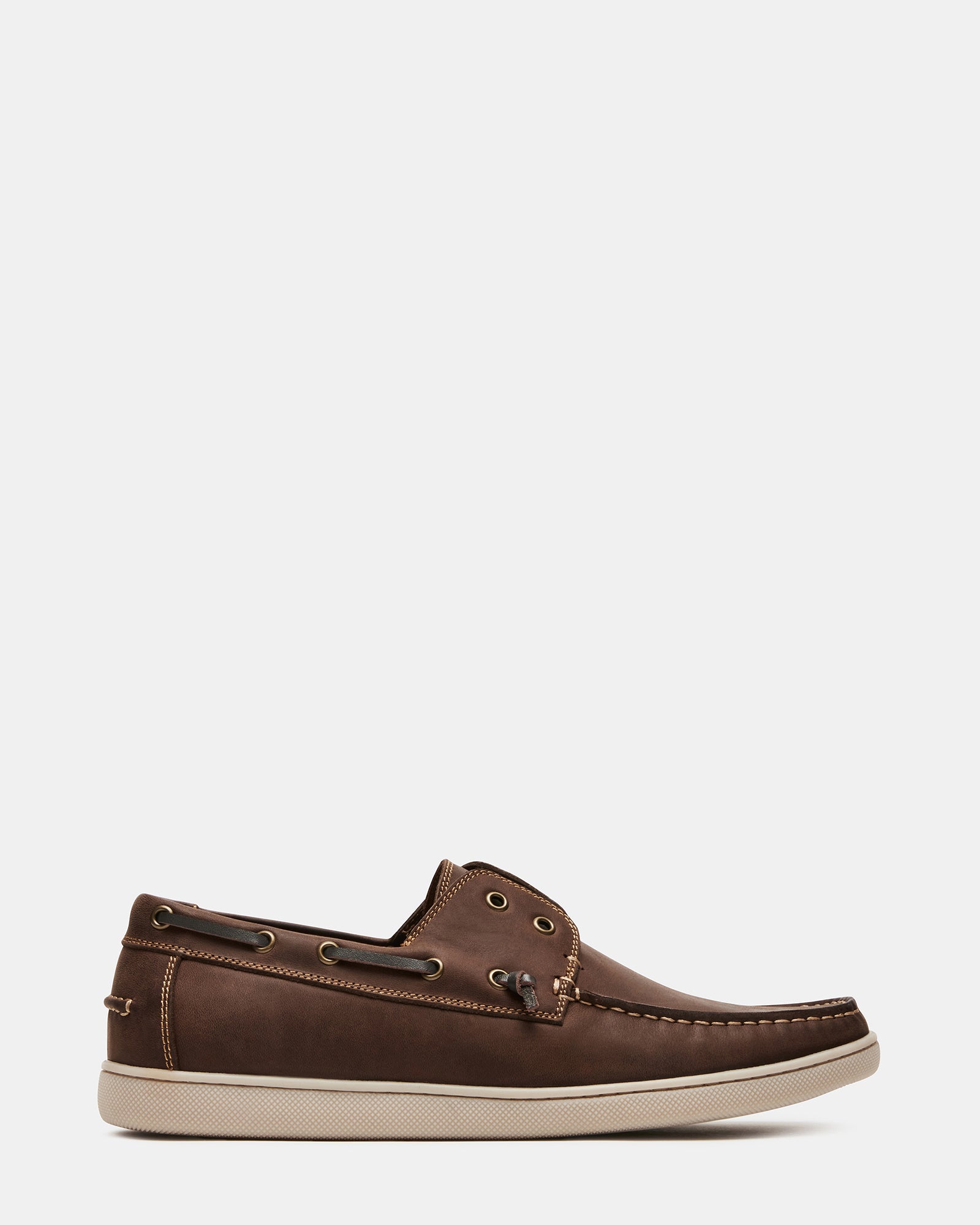 Ralph Brown leather slip-on shoes showcasing moc toe design