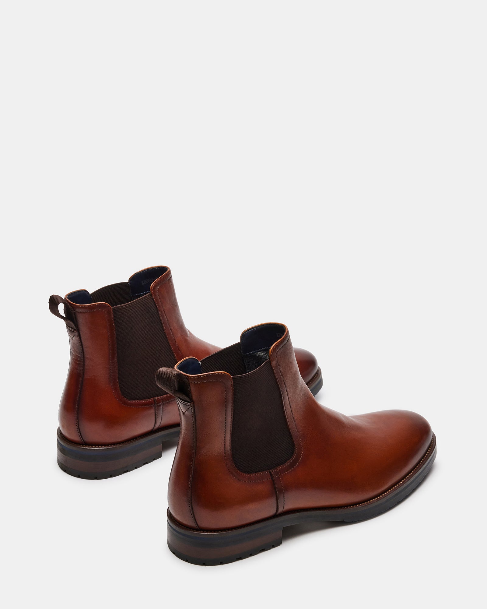 Close-up of the pull tab and leather upper in high detail