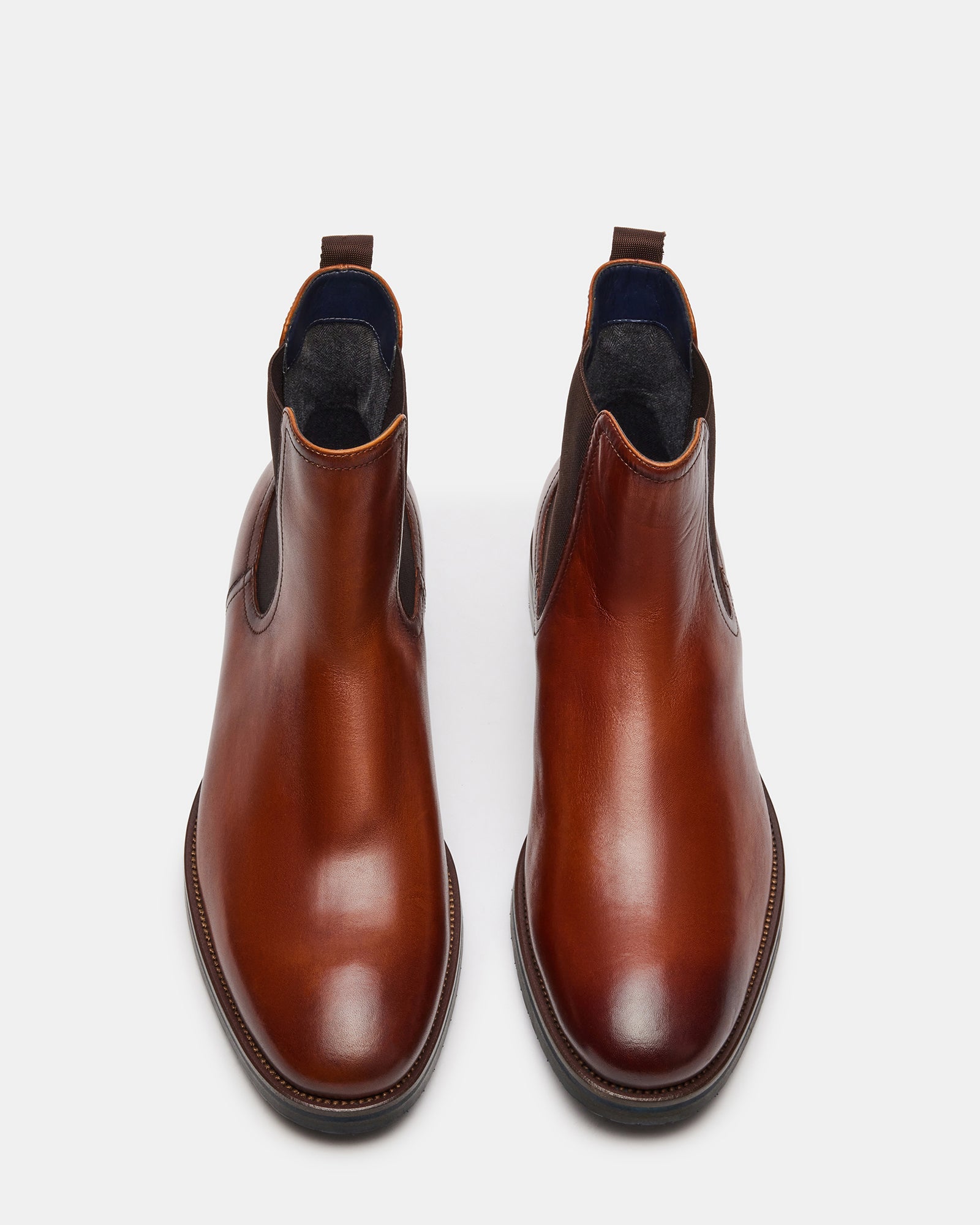 Side profile of womens ankle boots with elastic insets