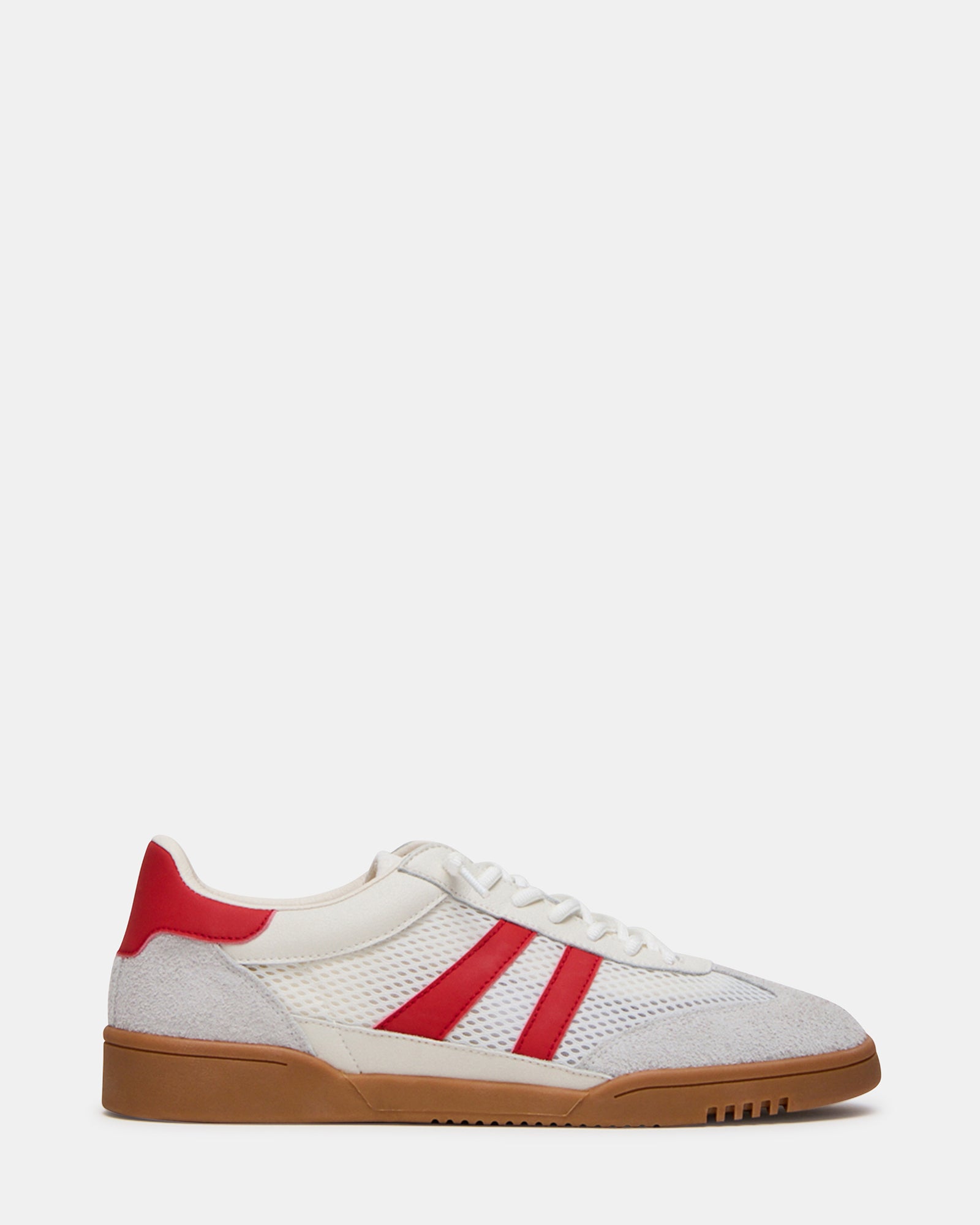 VIENTO white sneakers angled shot showcasing lace-up design and suede texture