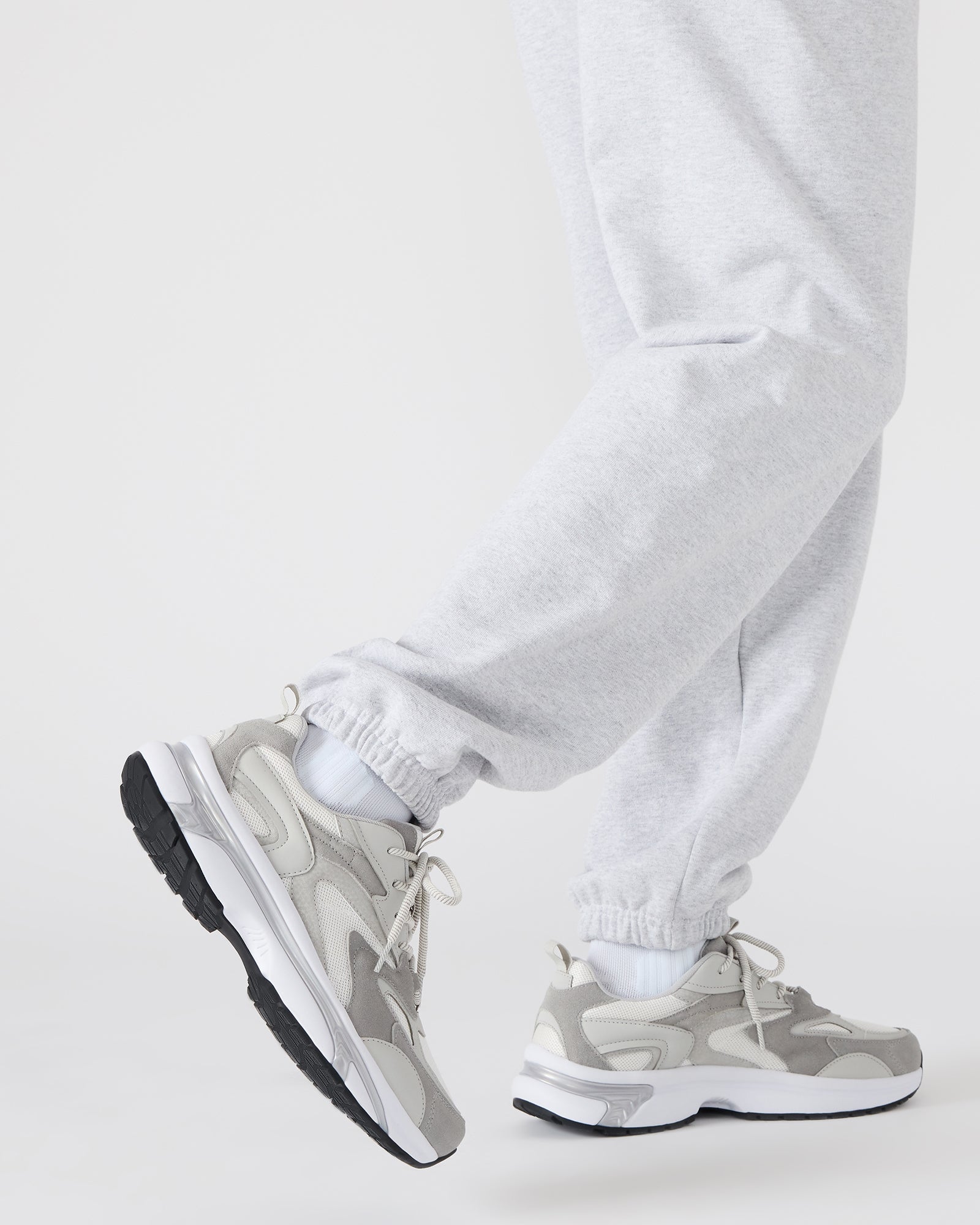 Close-up of the rubber sole and heel for traction and comfort.