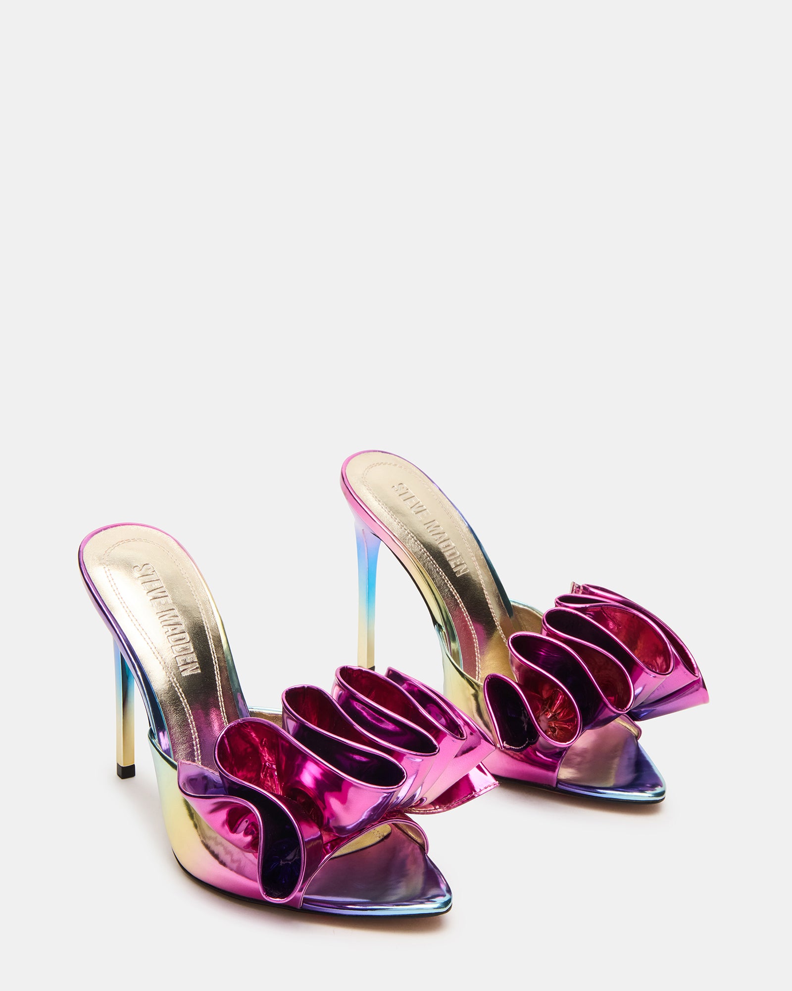 Side view of the Affinity heels displaying the elegant stiletto silhouette.