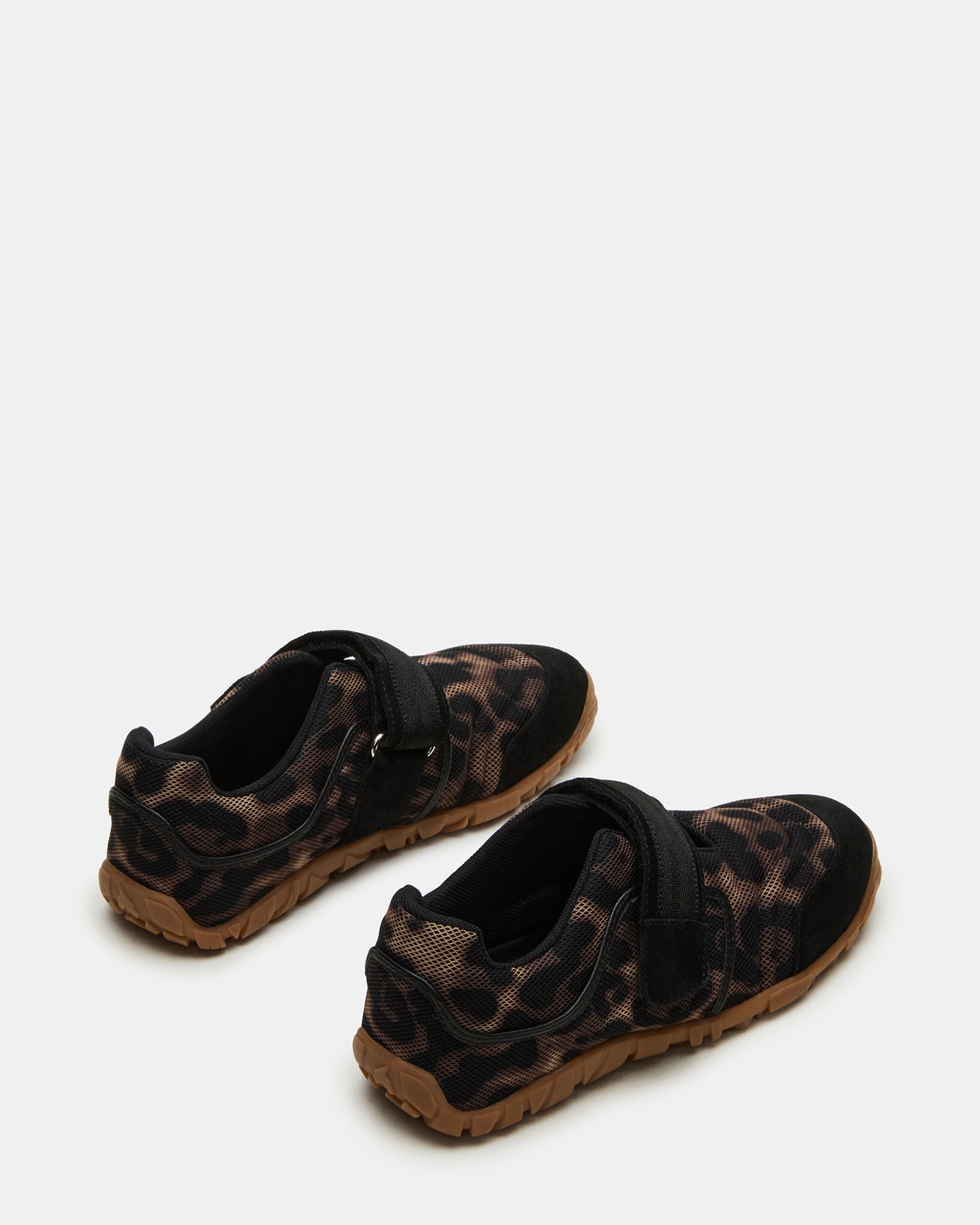 Close-up of comfortable shoes showing rounded toe and soft lining