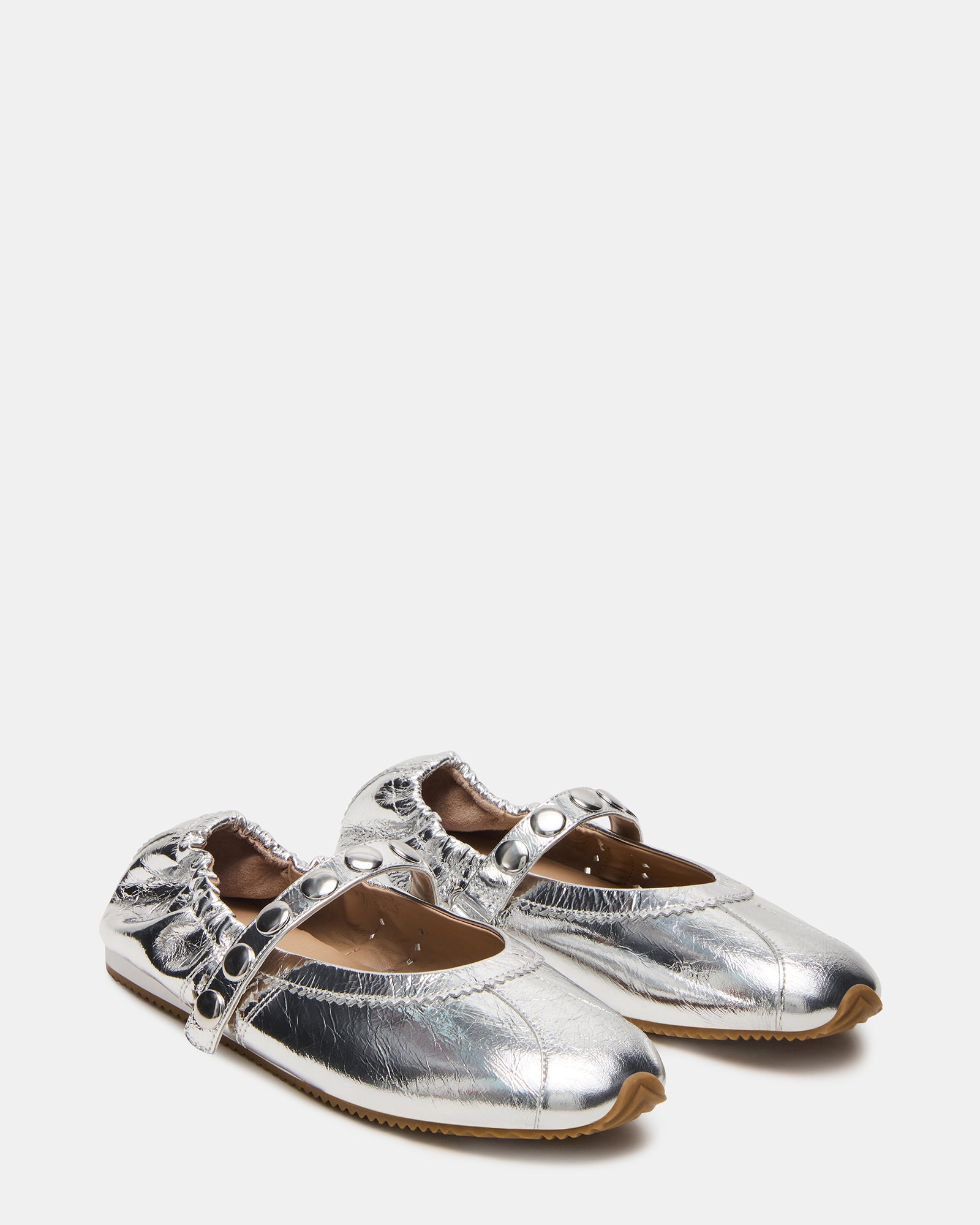 Close-up of the cushioned insole of Anaya leather ballet shoes.