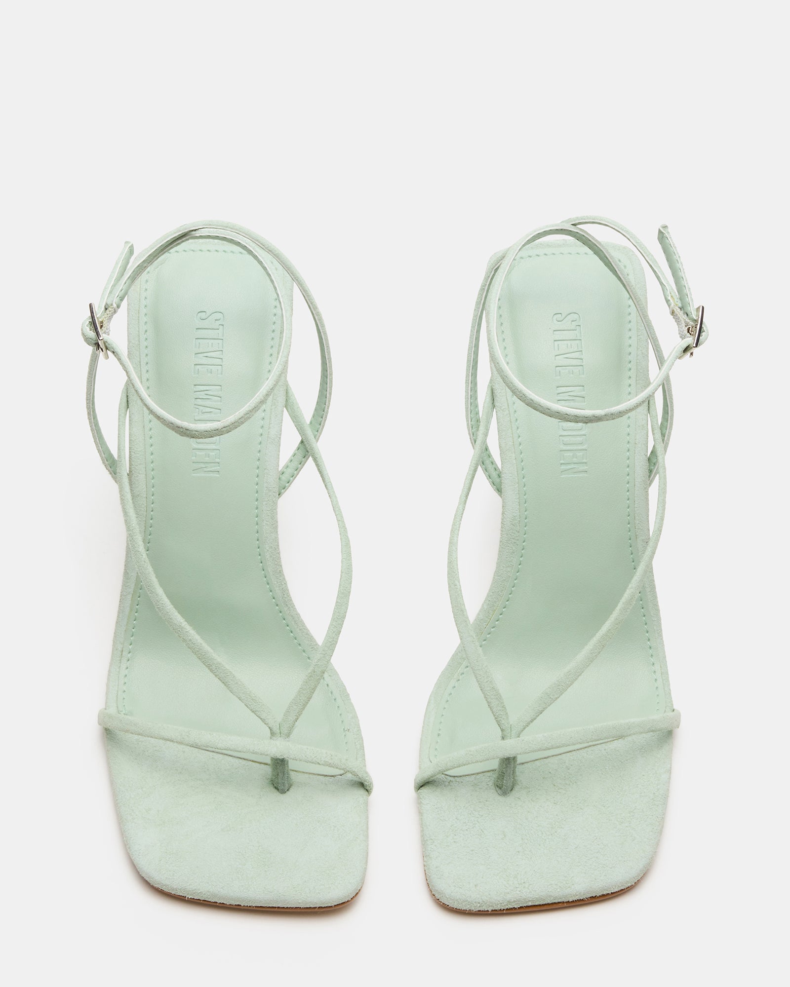 Side view of ANNIE Pistachio women’s shoes highlighting the 3.75-inch heel height
