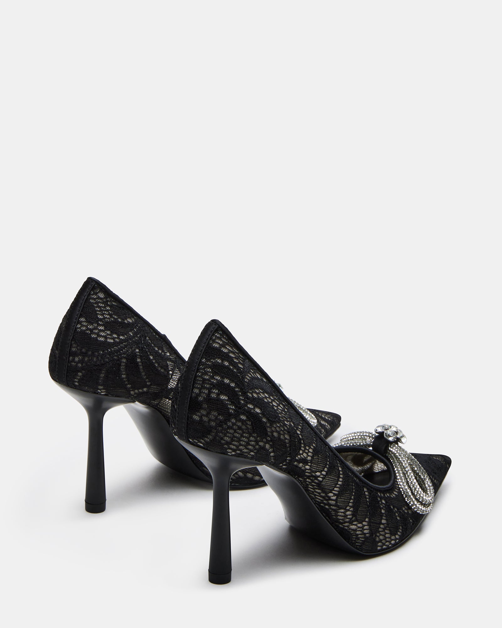 Close-up of the rhinestone bow on the Antoinette pumps