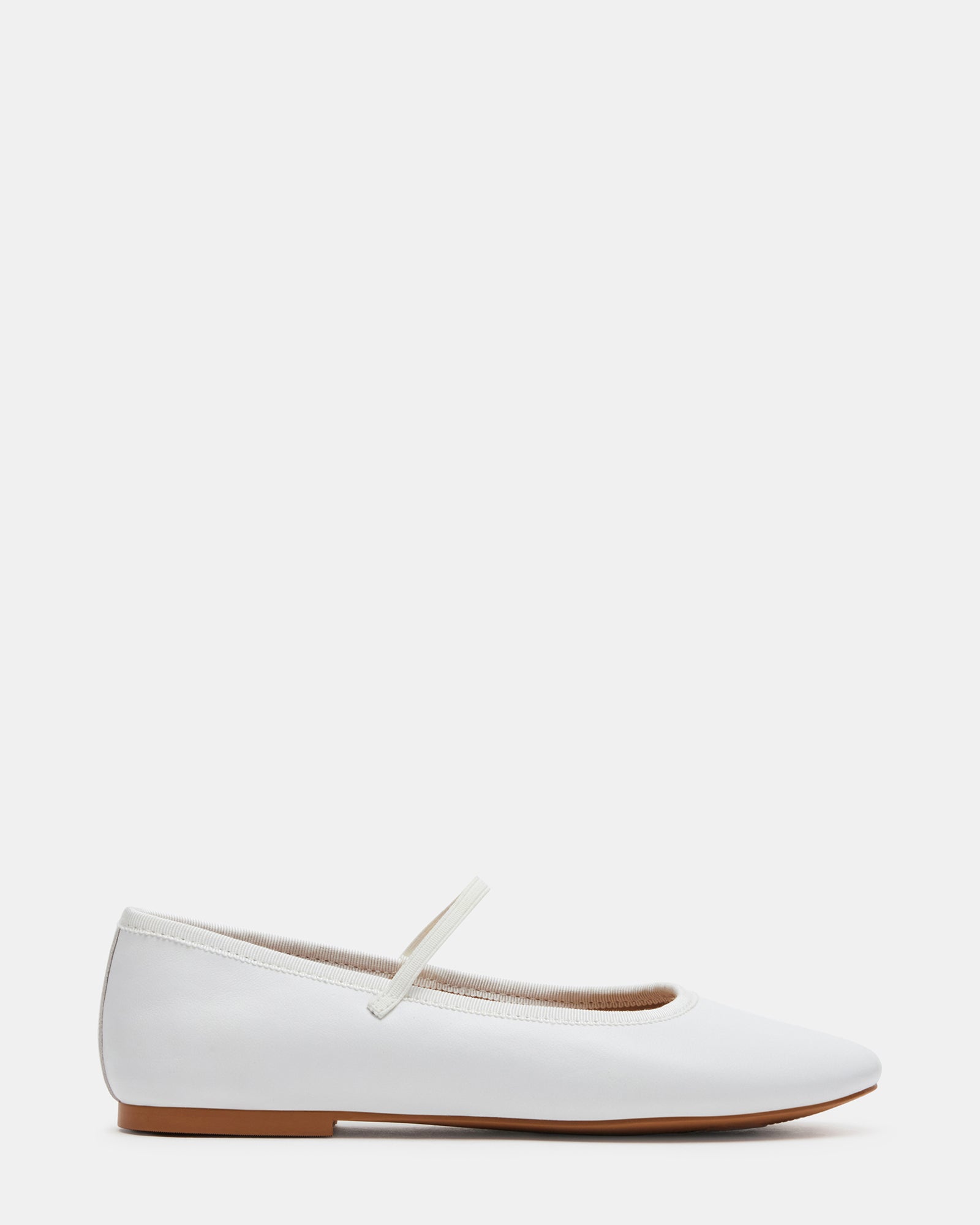 Bouquet white ballet flats showcasing the elegant design from the side.