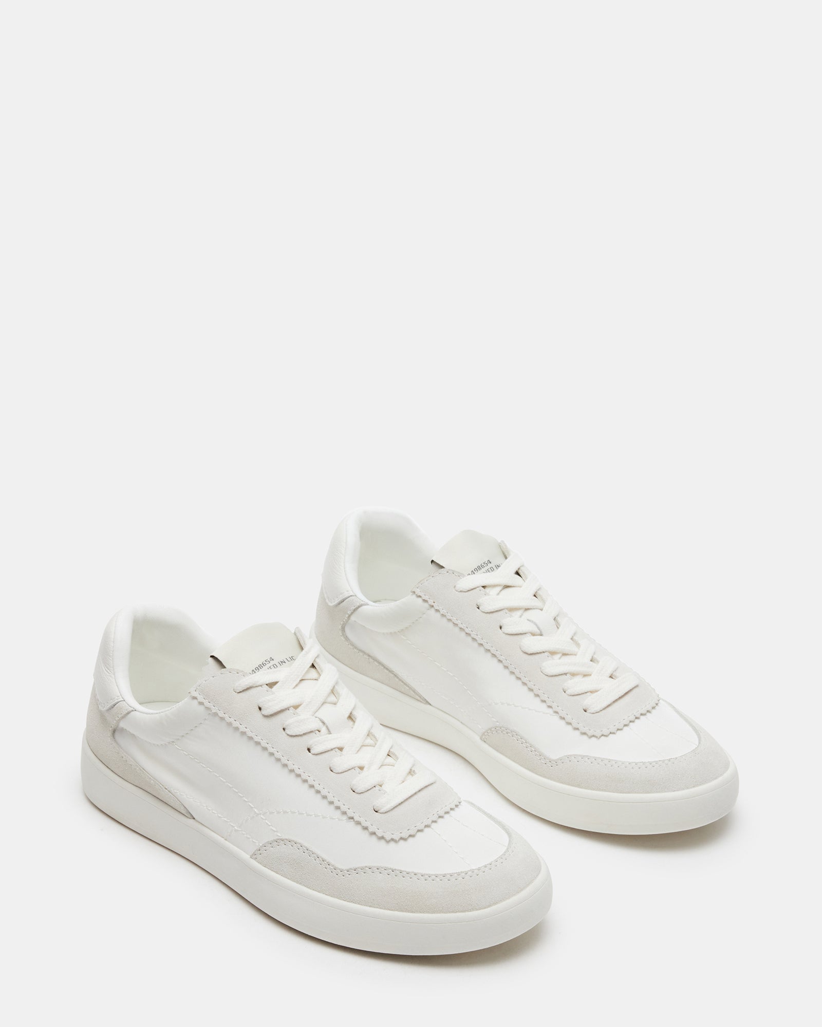 Close-up of Braxton lace-up sneakers highlighting the premium material.