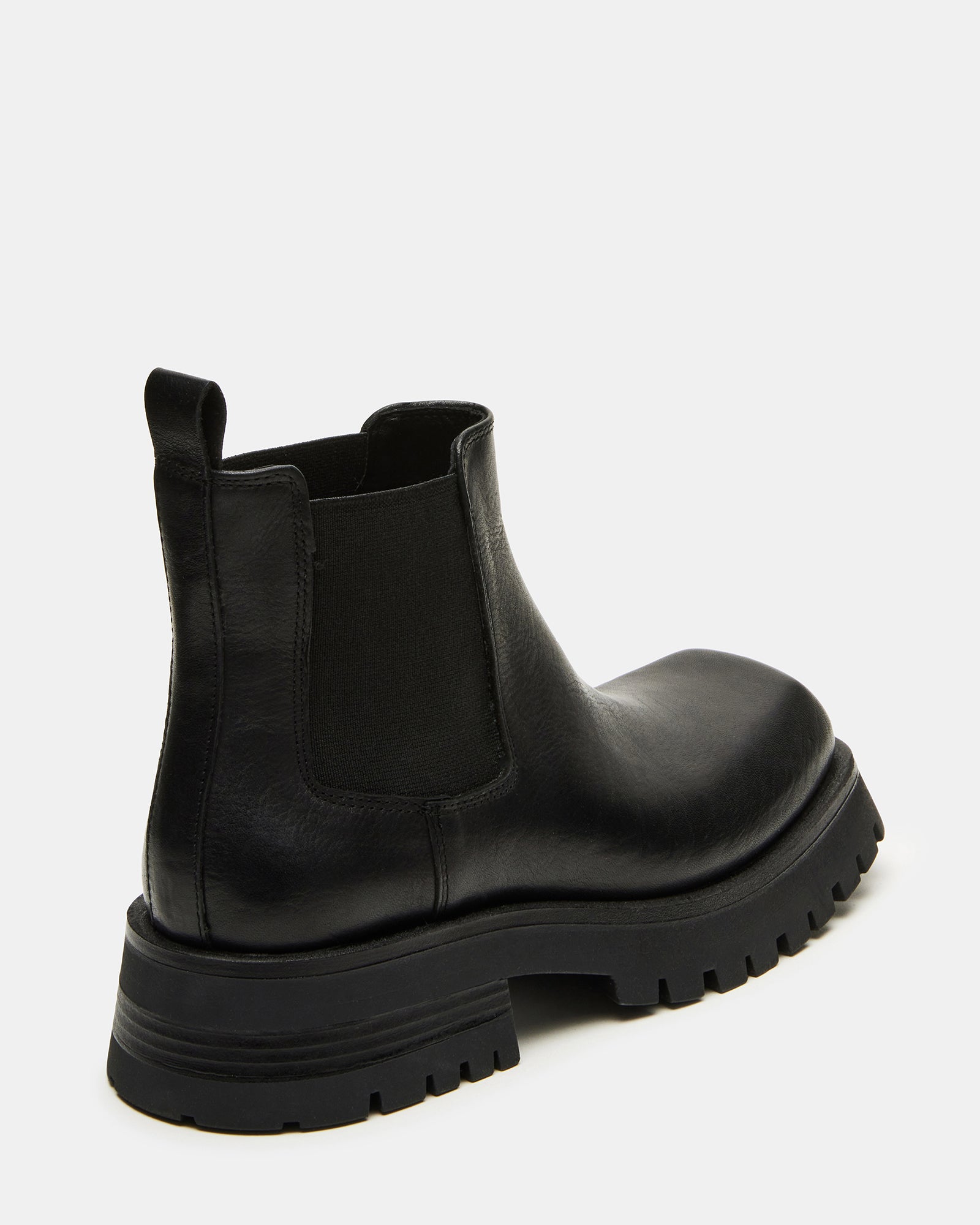 Close-up of the square-toe design of Burley ankle boots.