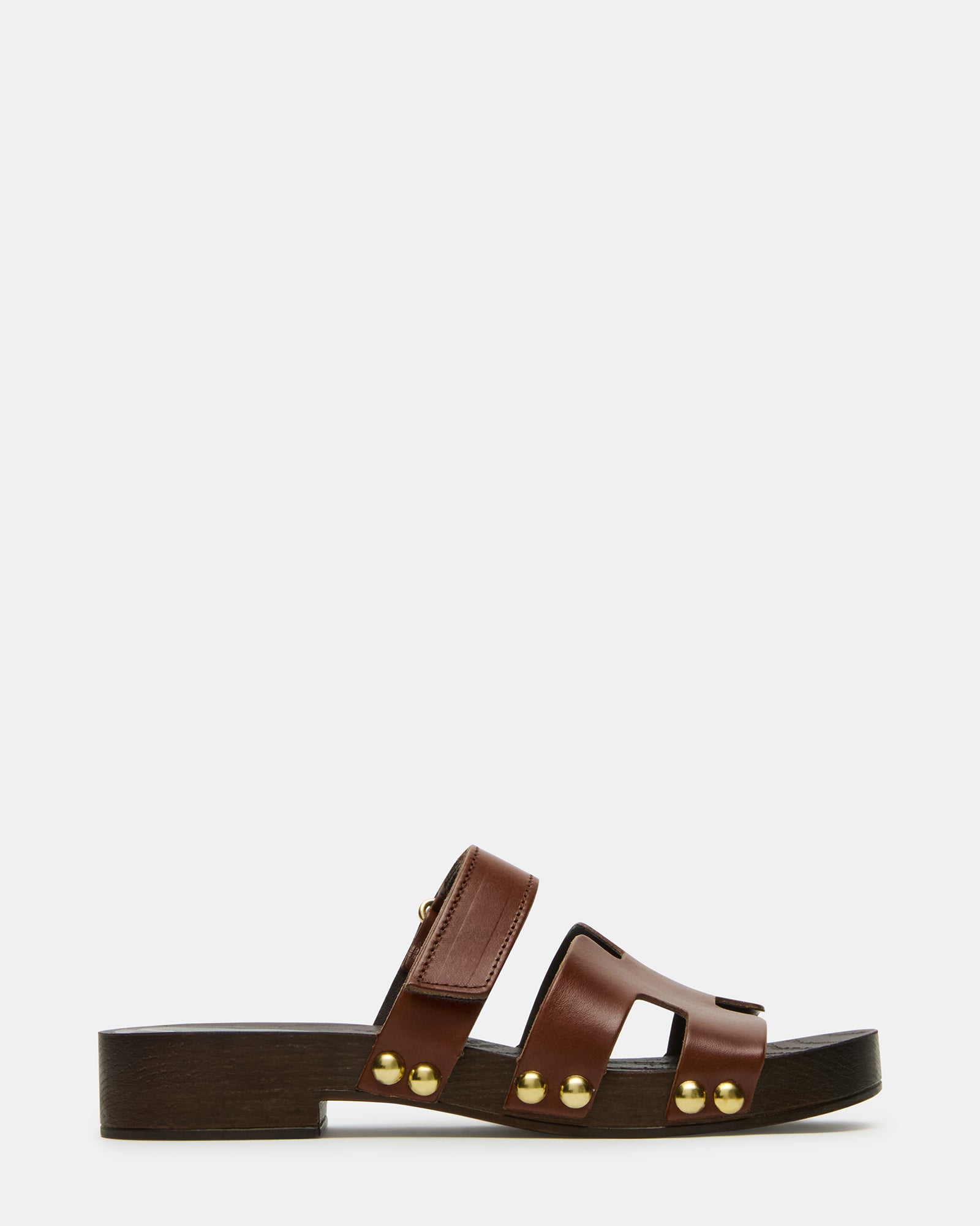 CANAL brown leather sandals showcasing sleek design
