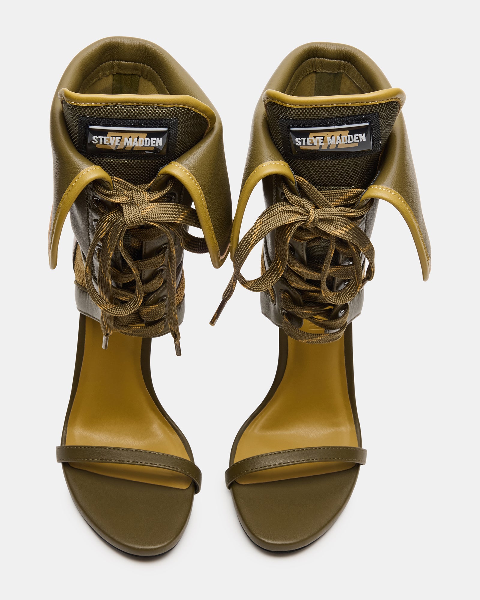 Elegant black stiletto heels with lace-up detail, ideal for evenings out.
