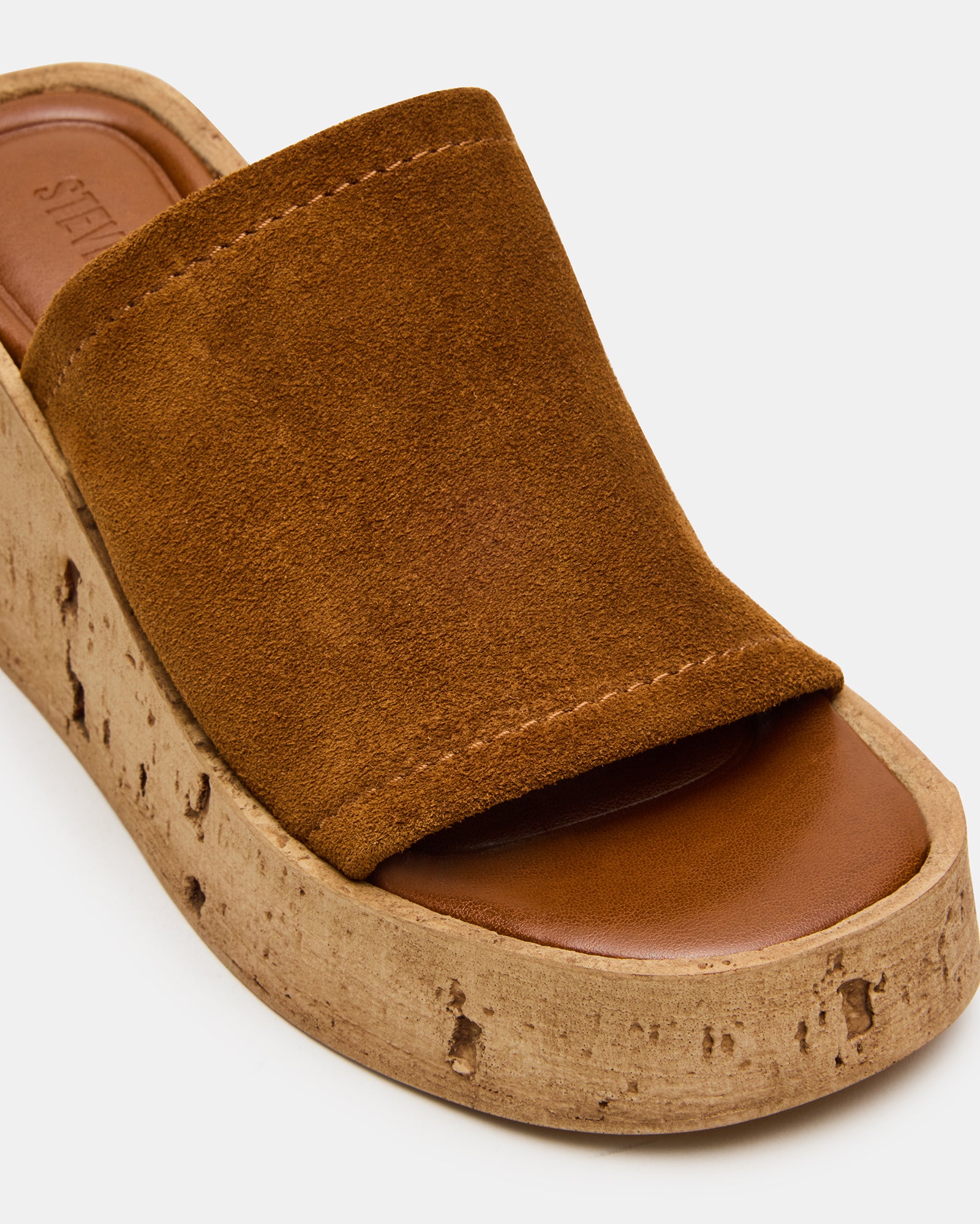 Styled image showing the CELLAR wedge sandals paired with casual outfits