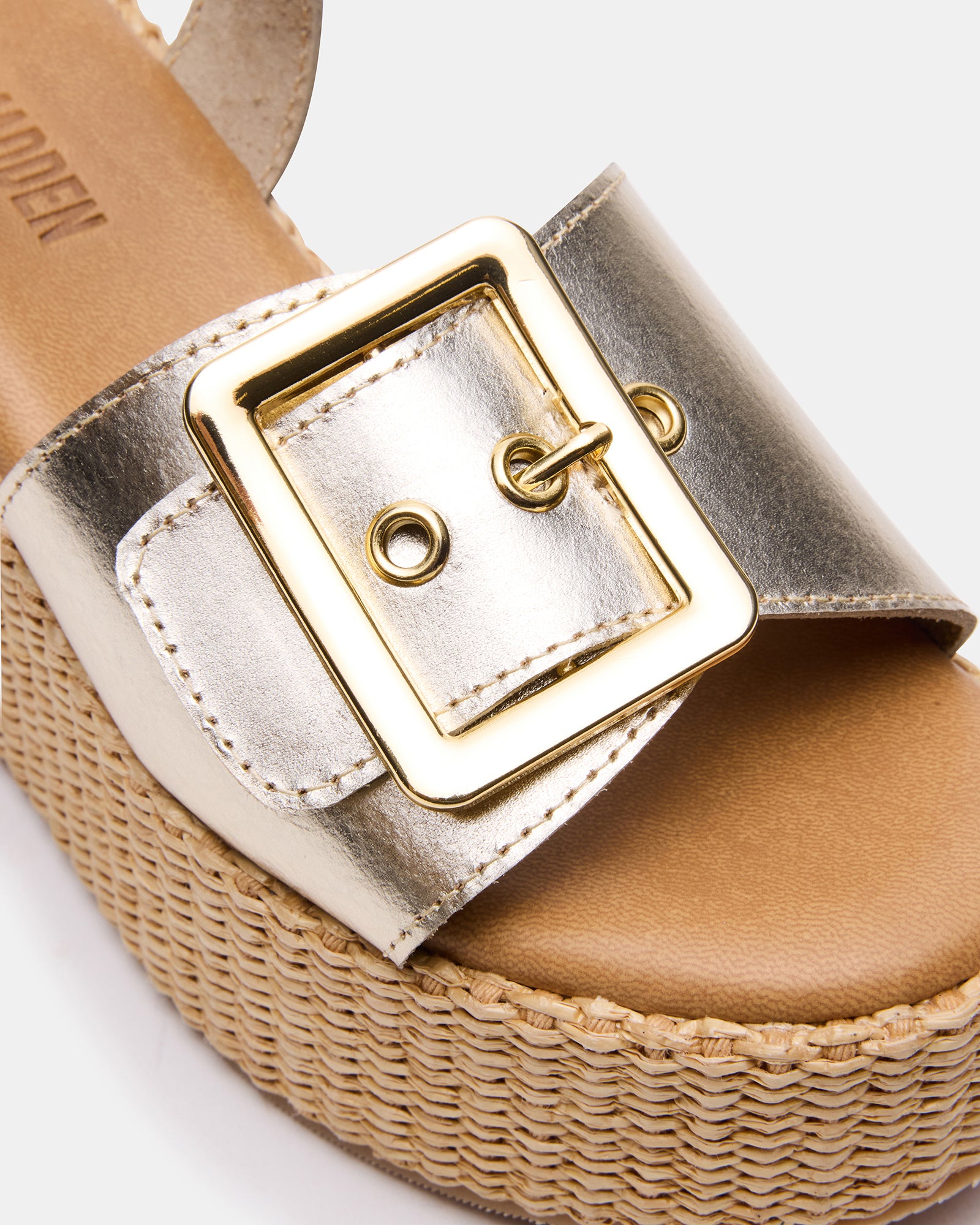 Mens leather sandals, showcasing the wedge design and sole