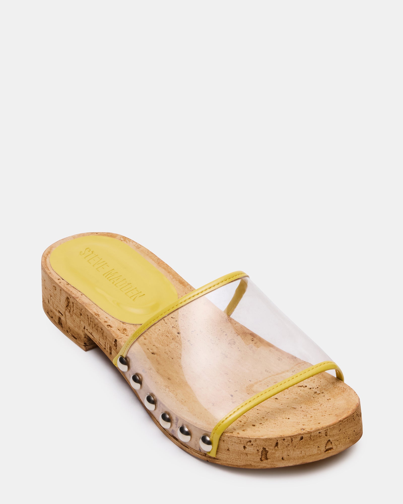 Side profile highlighting the wood sole and platform design