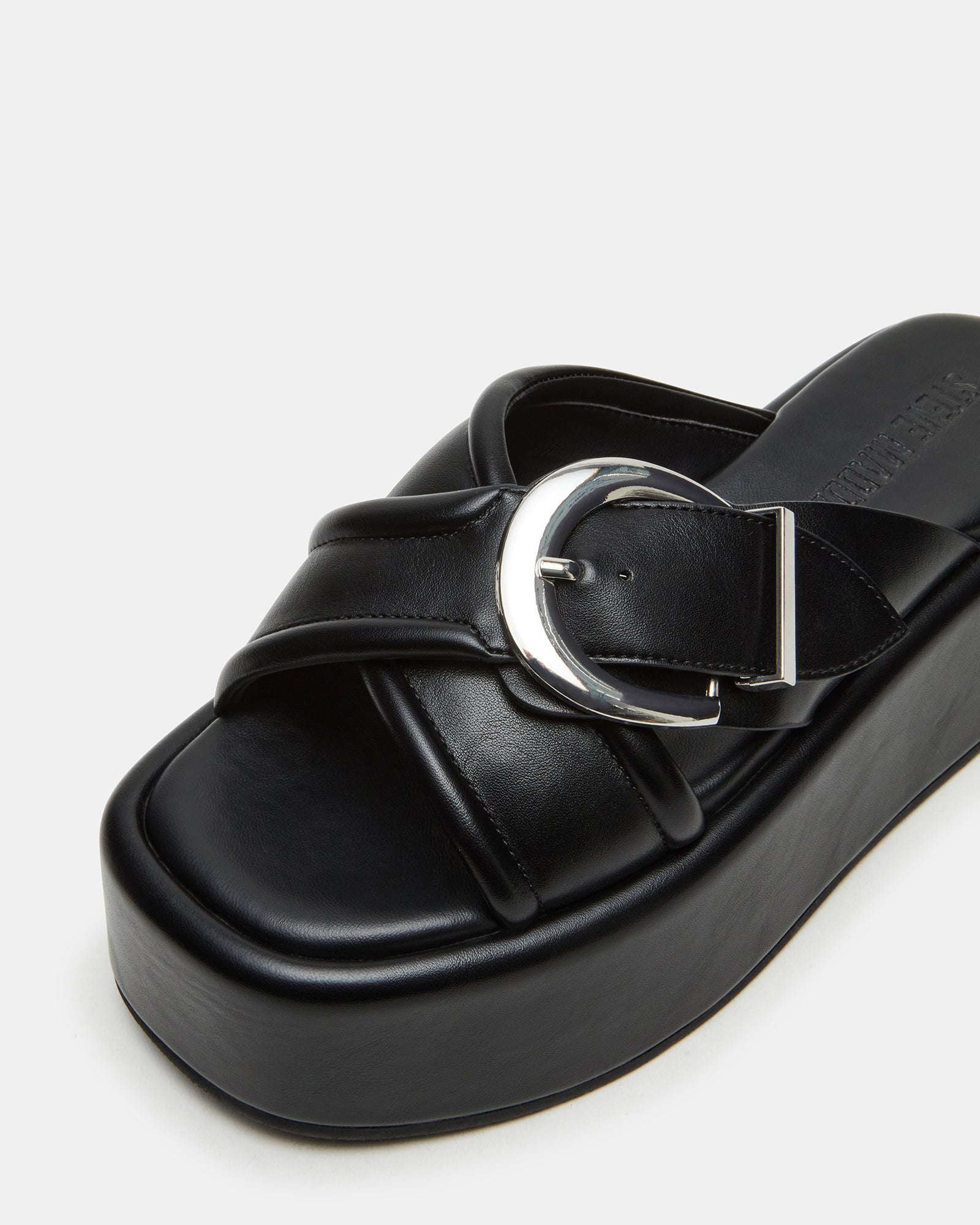 Styled outfit featuring CYPHER vegan leather platform sandals for a trendy look