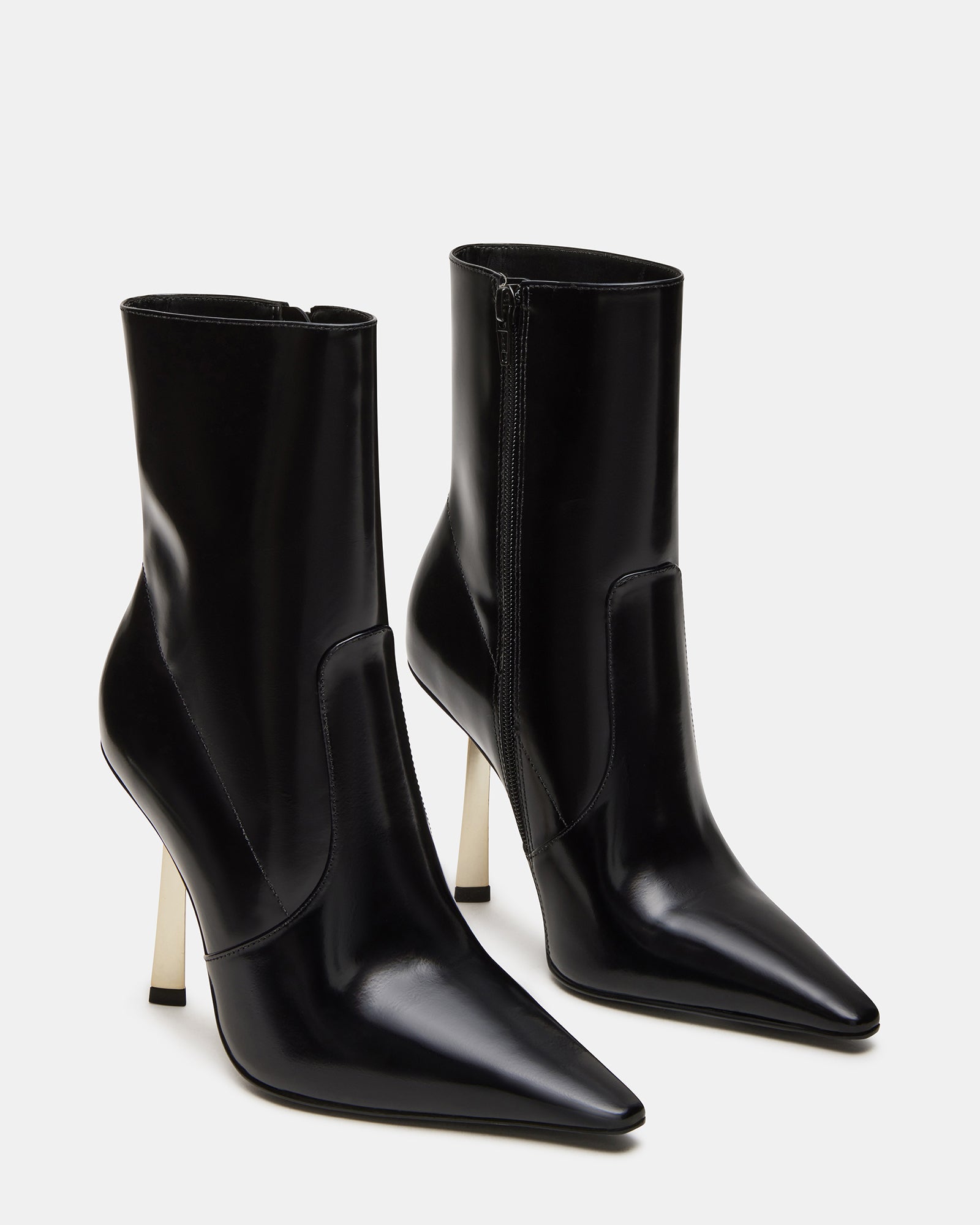 Close-up of the inside zipper on Damian pointed toe boots.