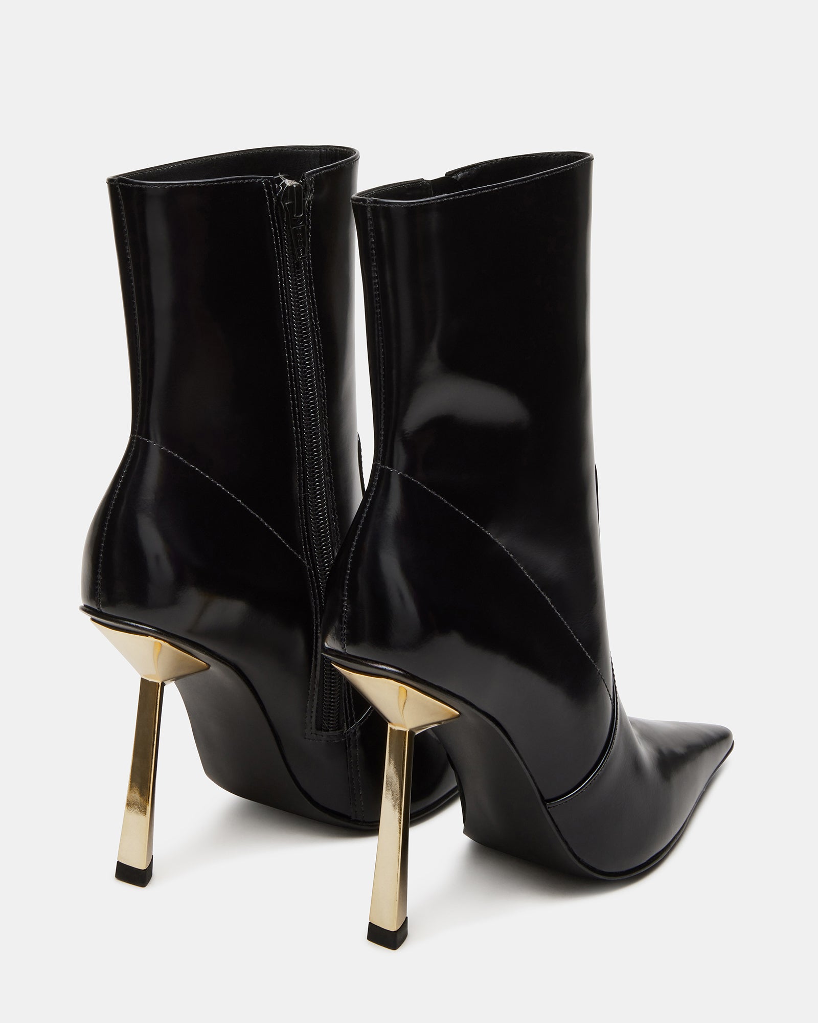 Close-up of the inside zipper on Damian pointed toe boots.
